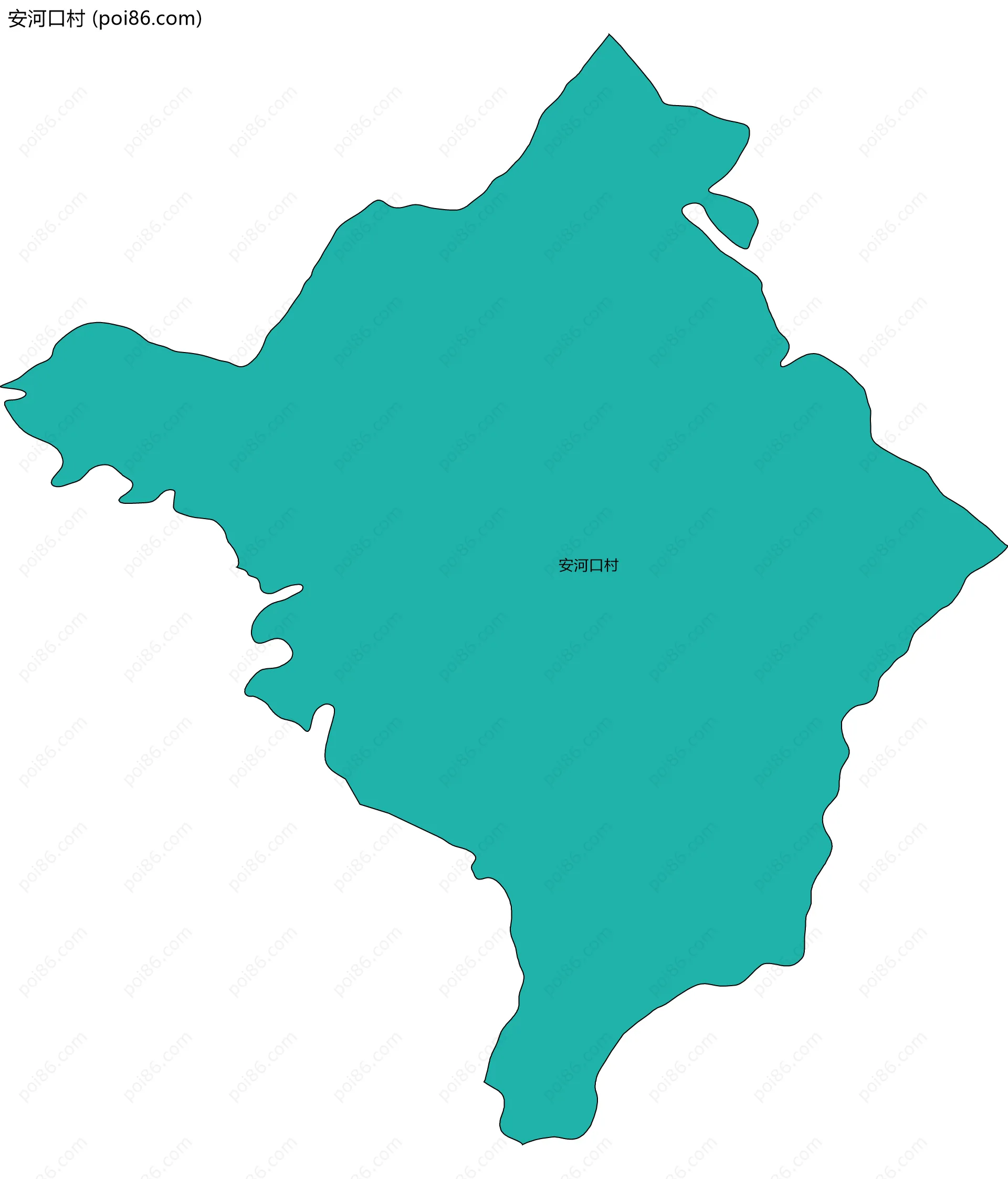 安河口村边界地图