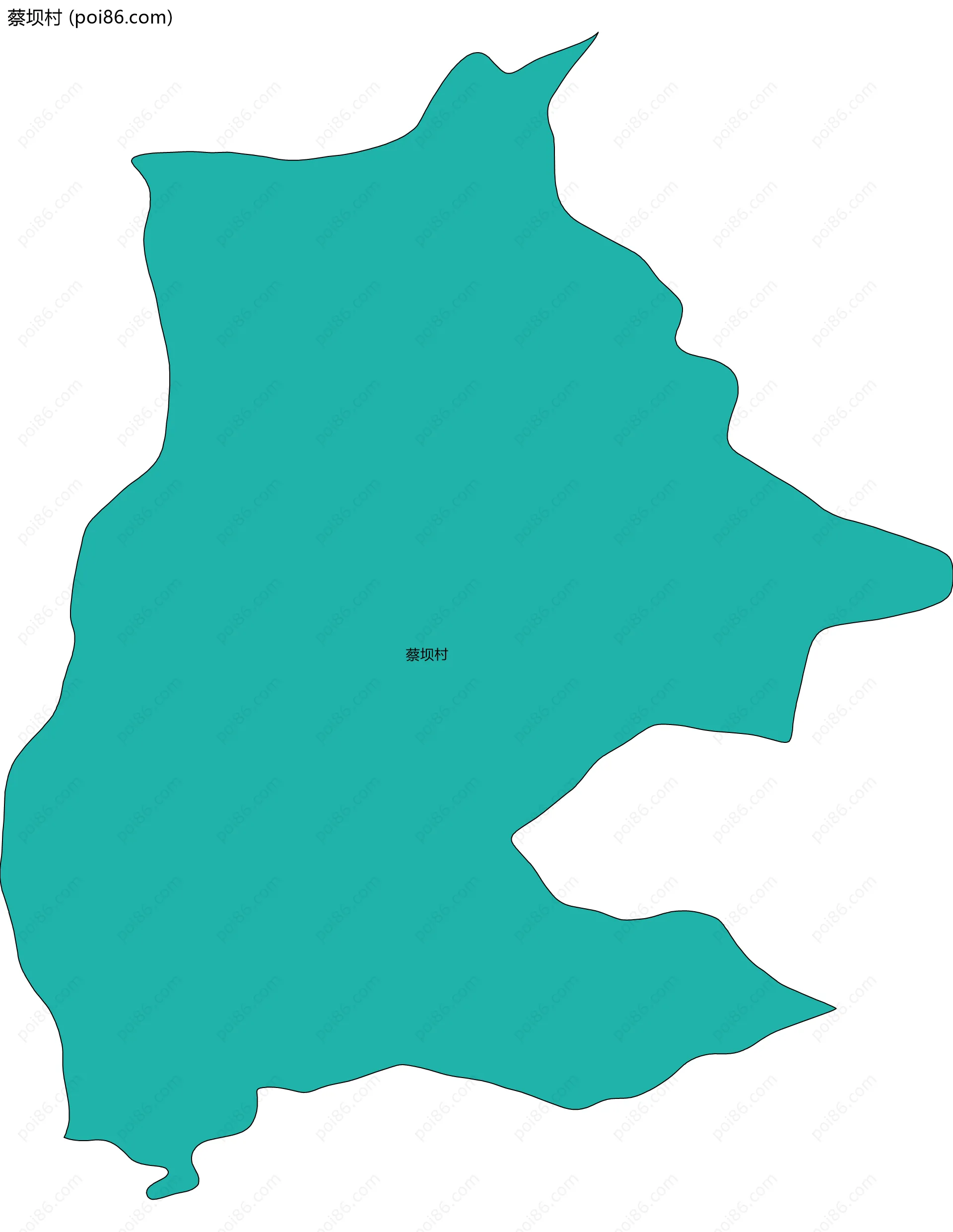 蔡坝村边界地图