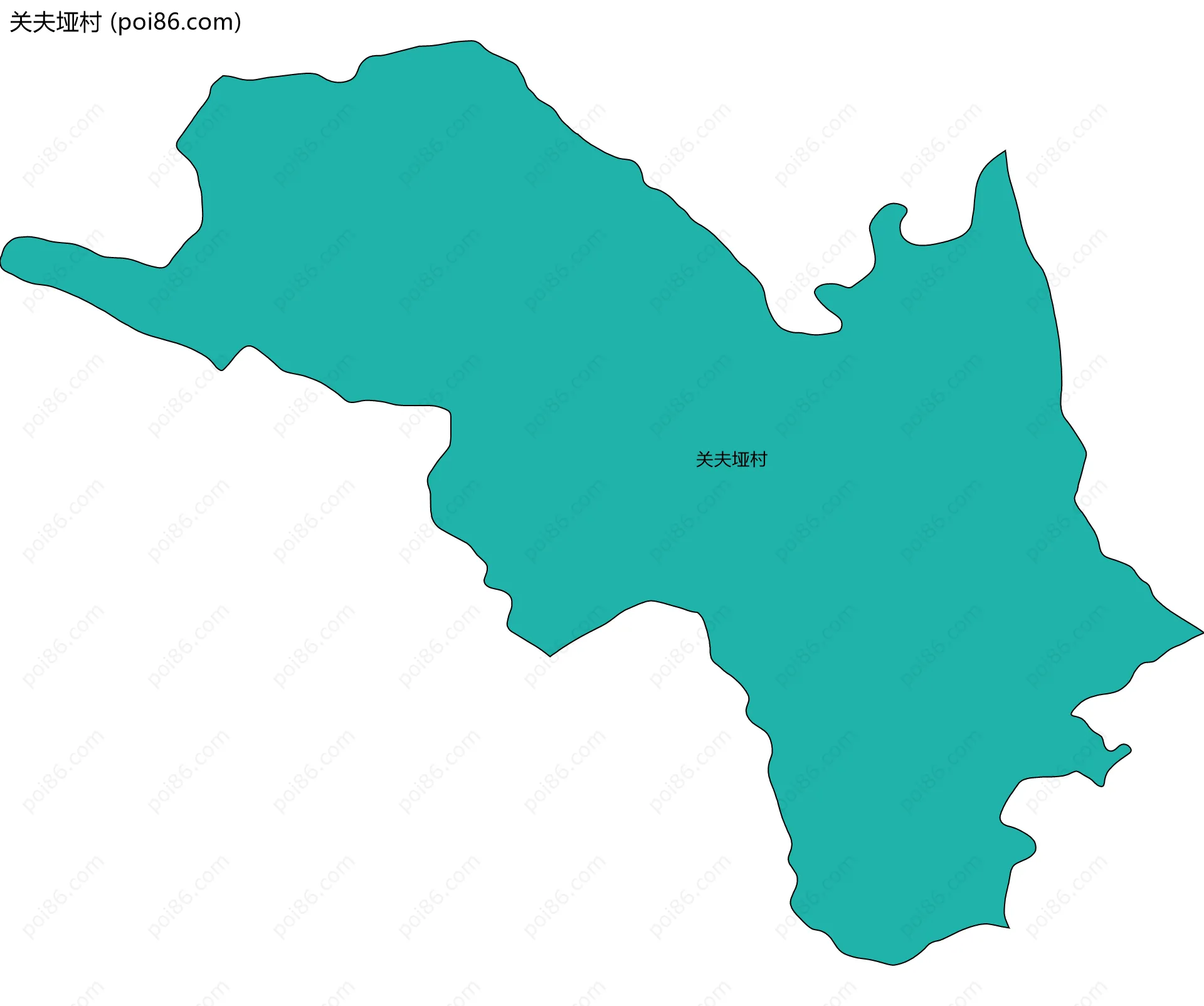 关夫垭村边界地图