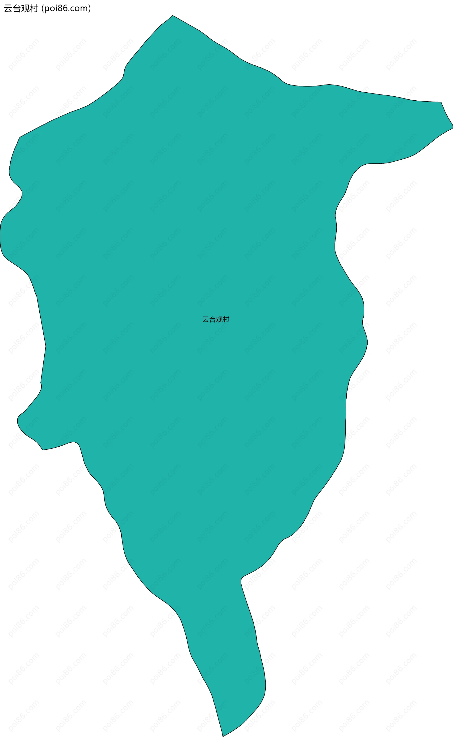 云台观村边界地图