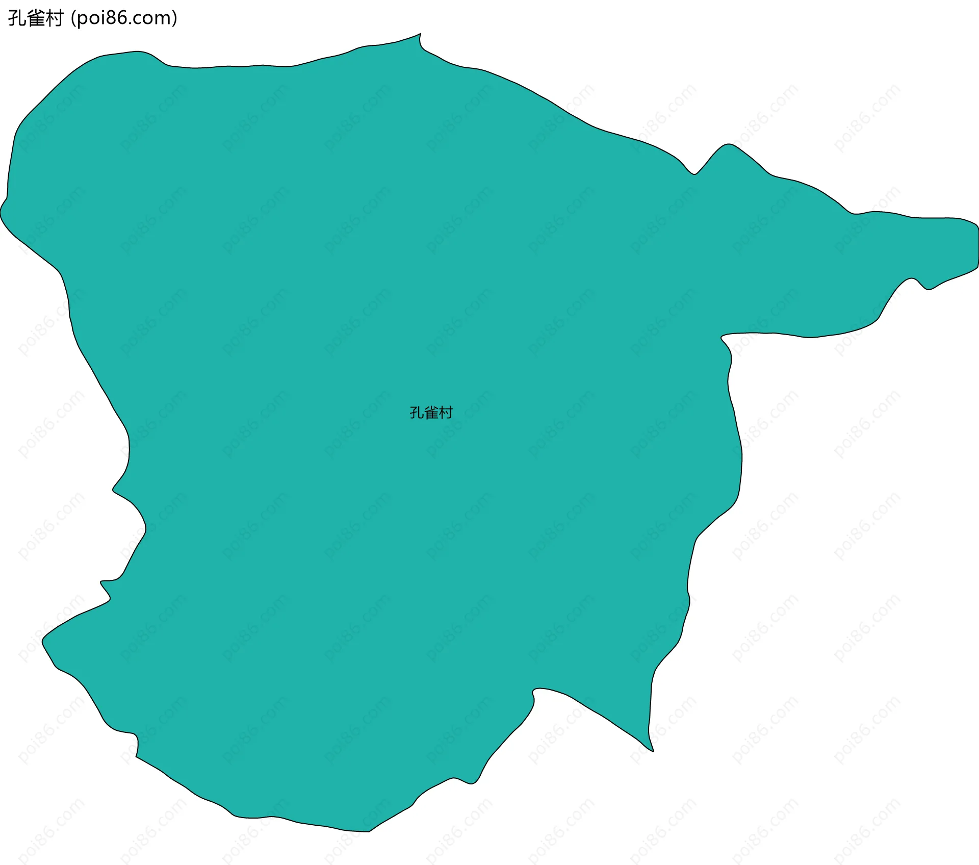 孔雀村边界地图