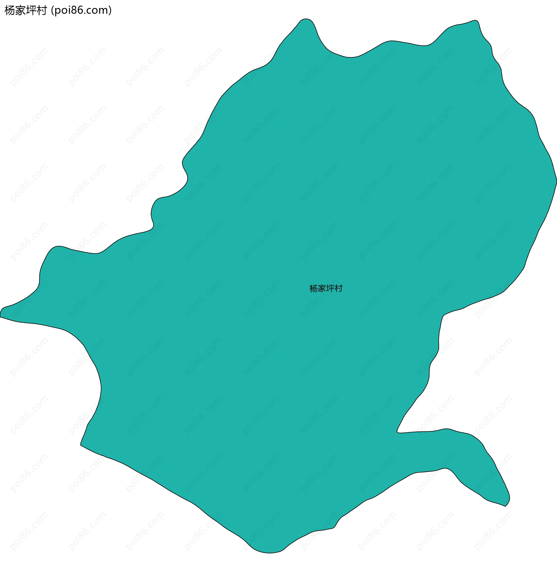 杨家坪村边界地图