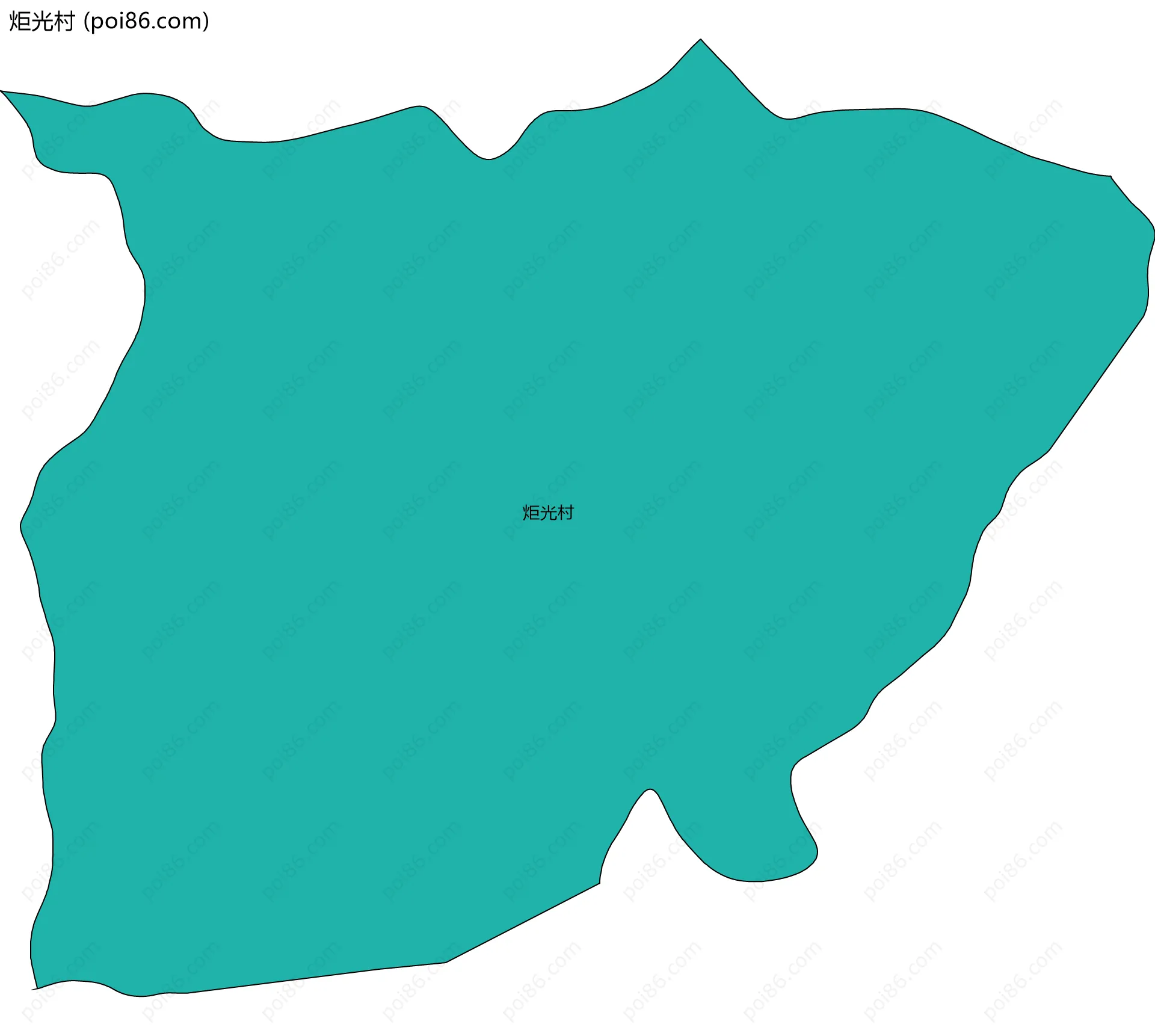 炬光村边界地图