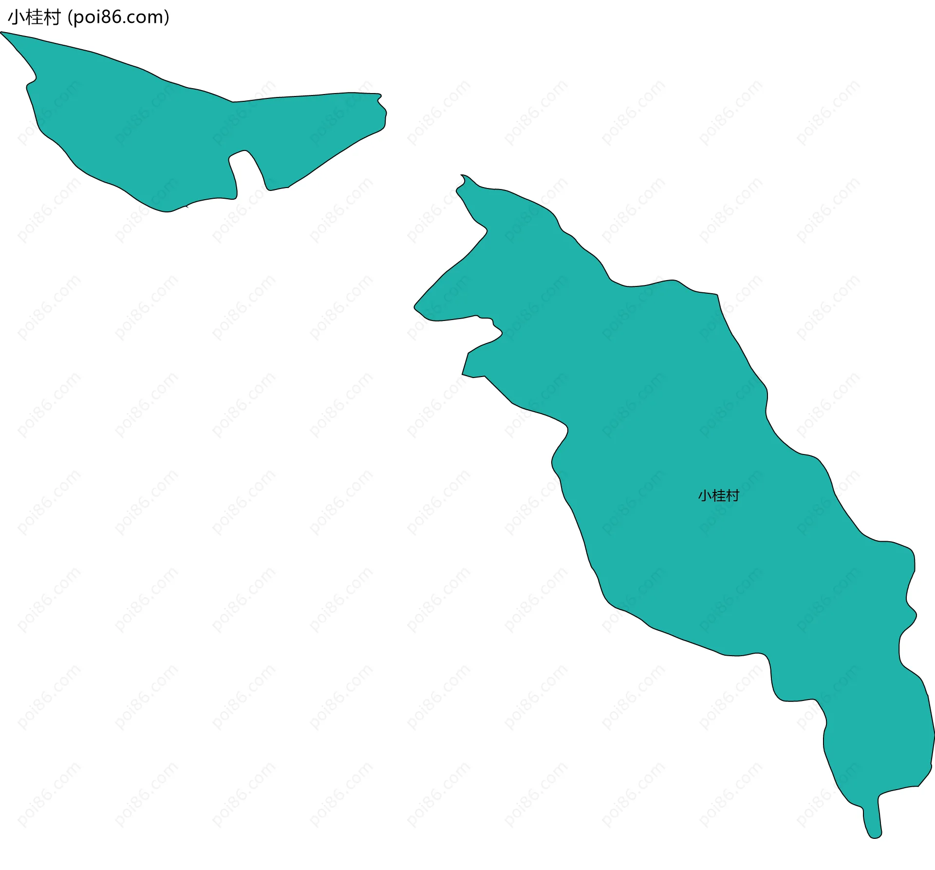 小桂村边界地图