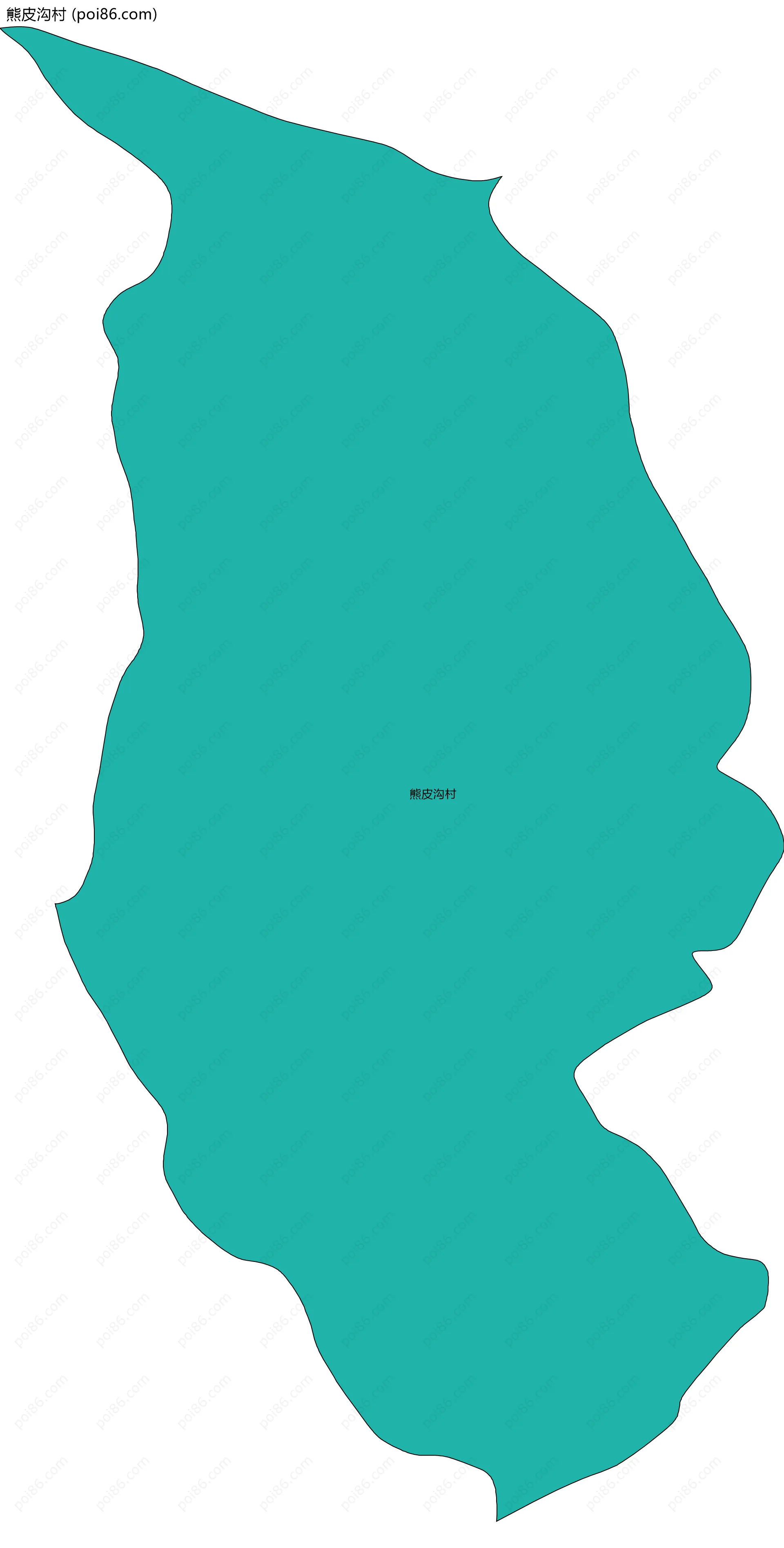 熊皮沟村边界地图