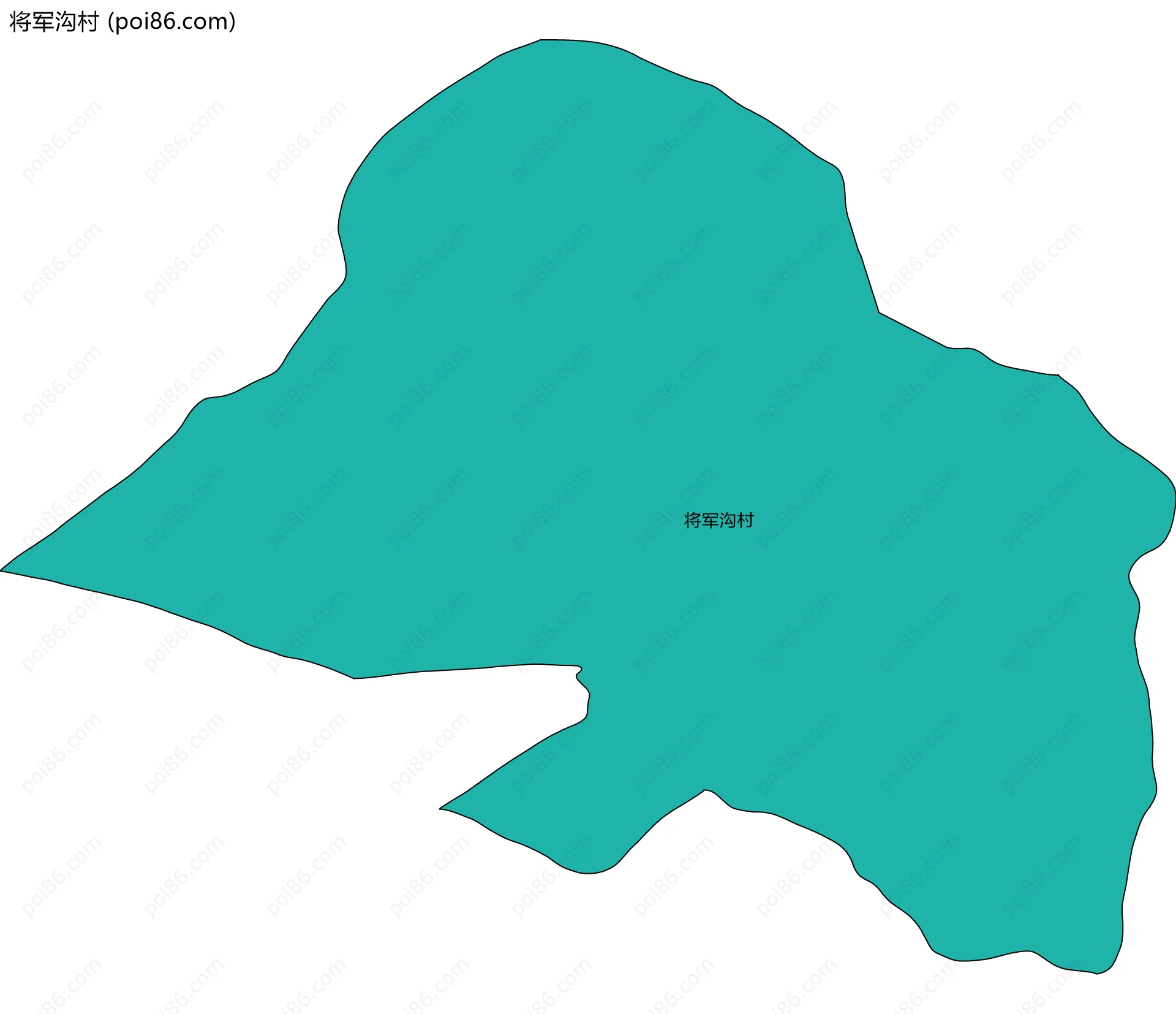 将军沟村边界地图