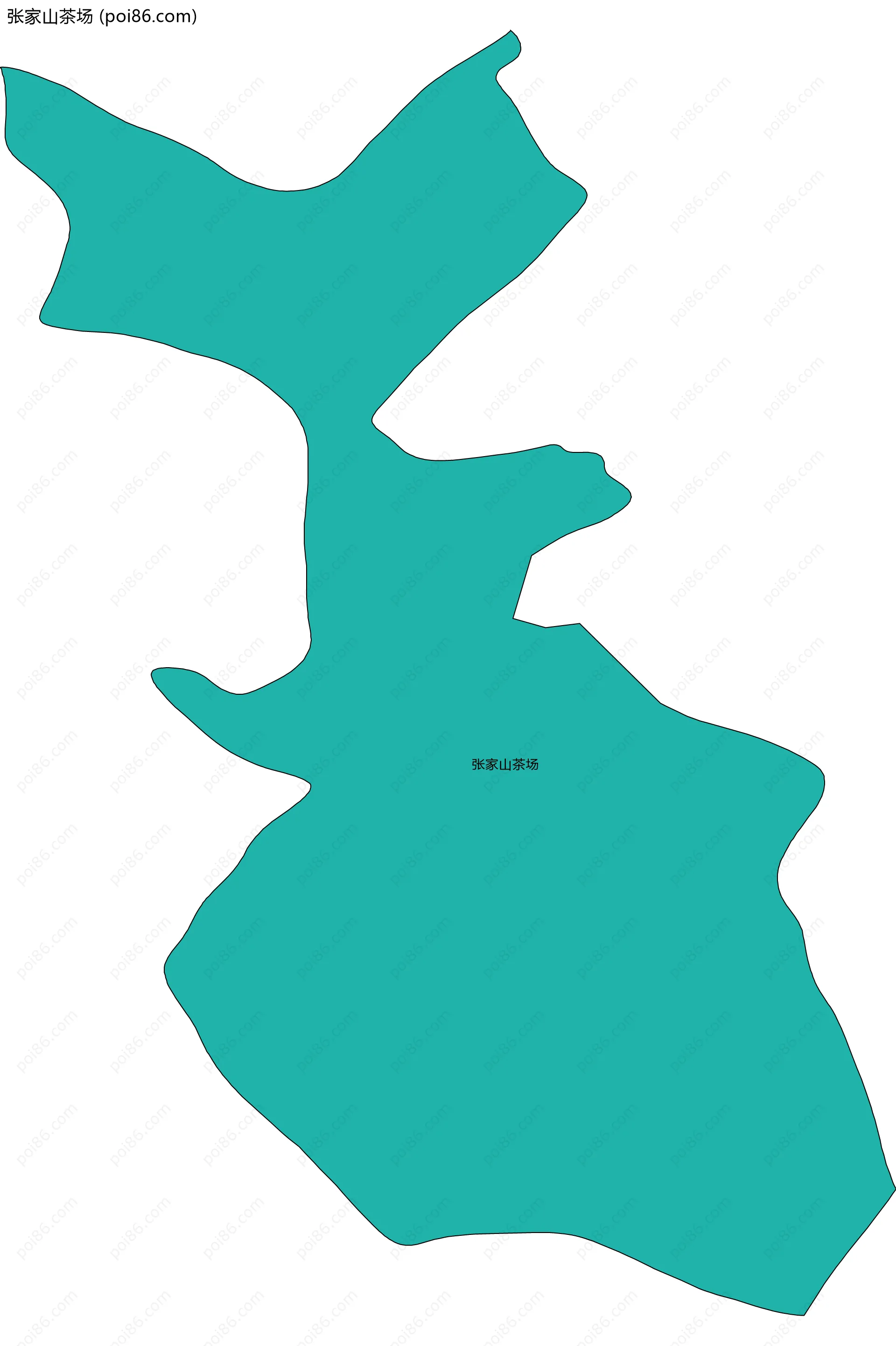 张家山茶场边界地图