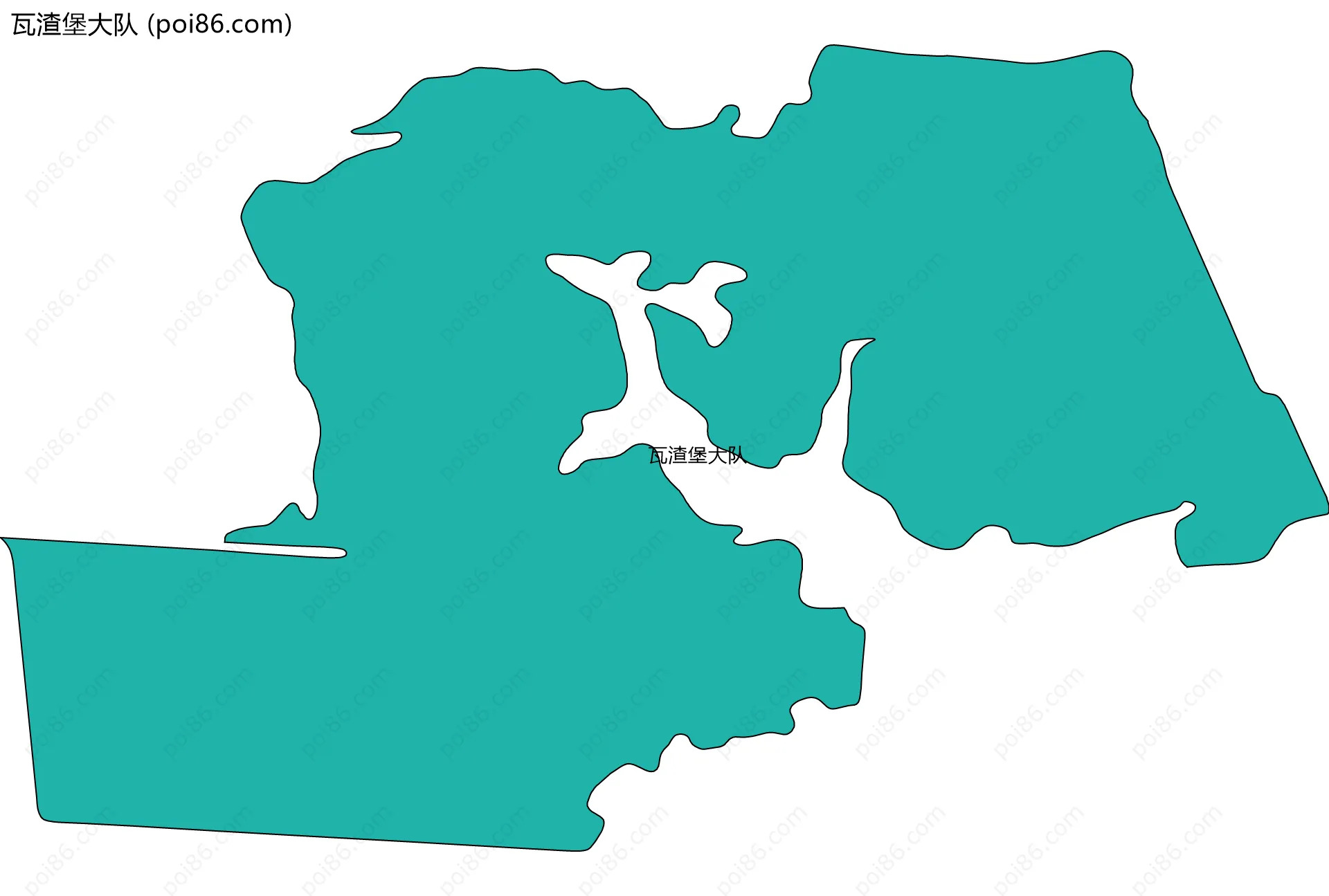 瓦渣堡大队边界地图