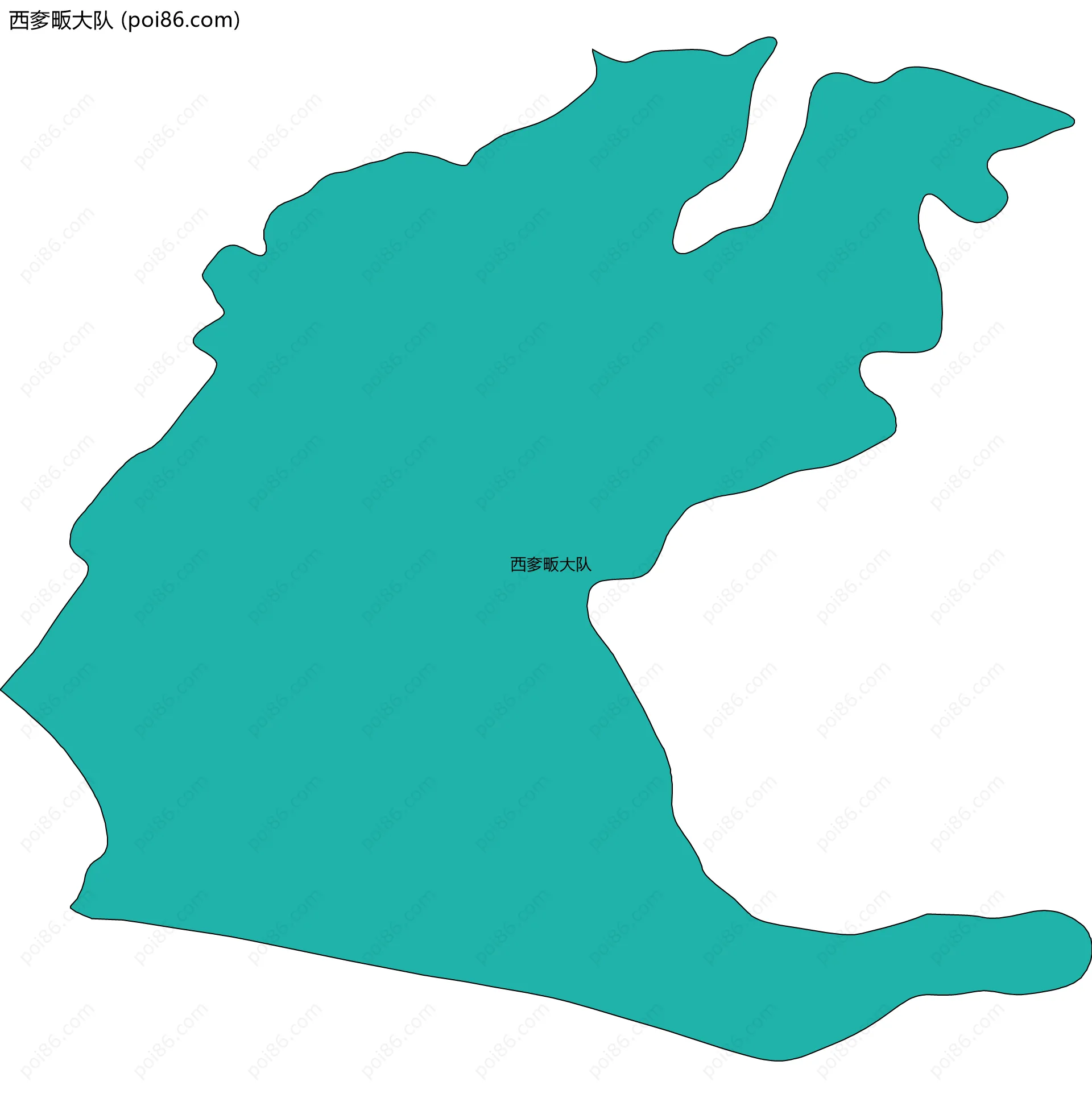 西奓畈大队边界地图