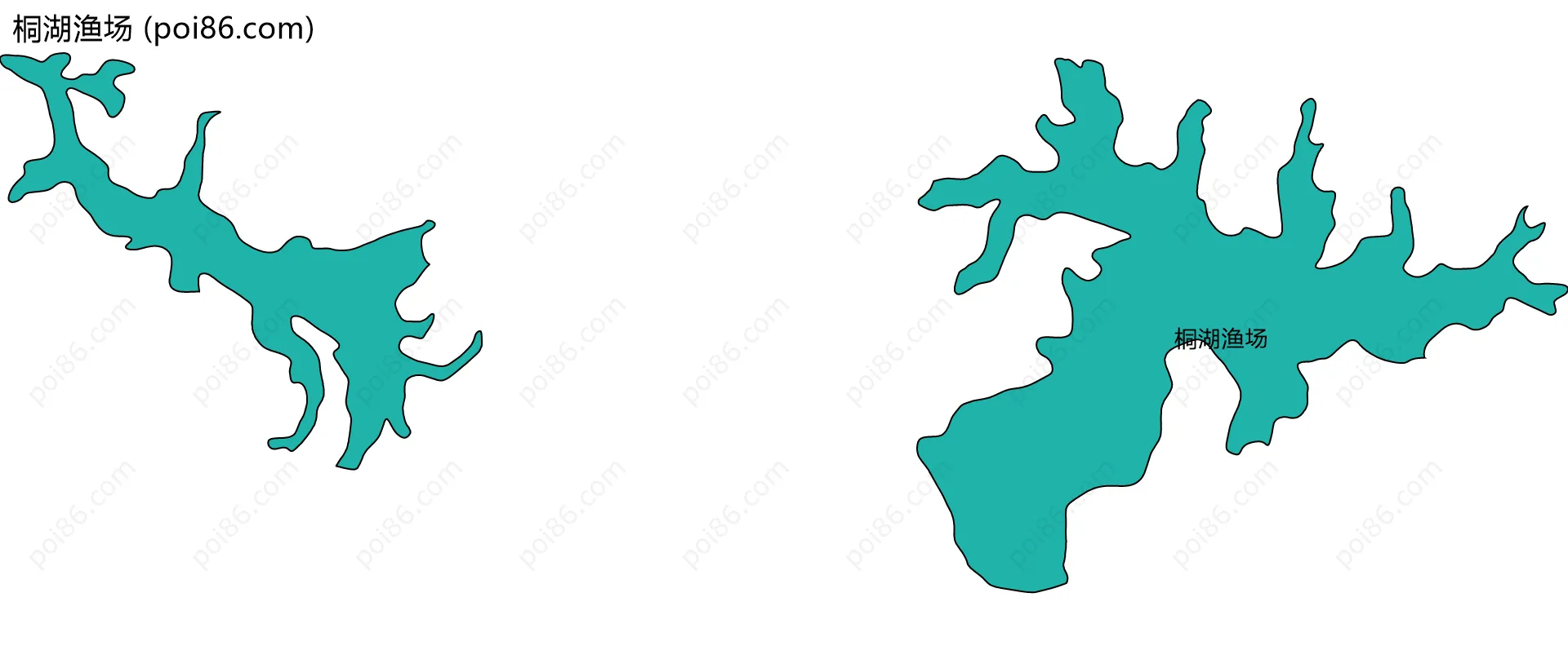 桐湖渔场边界地图