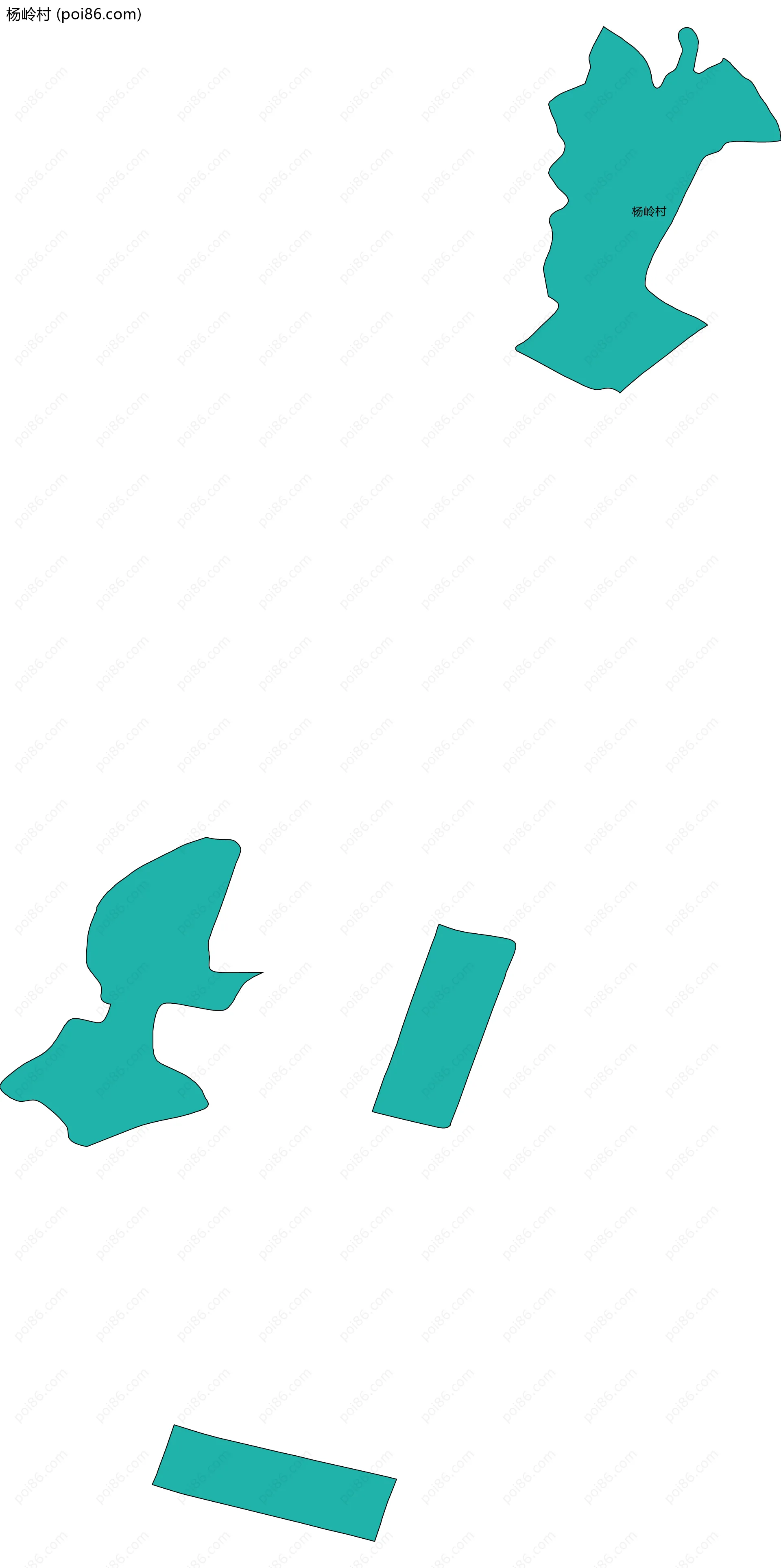 杨岭村边界地图