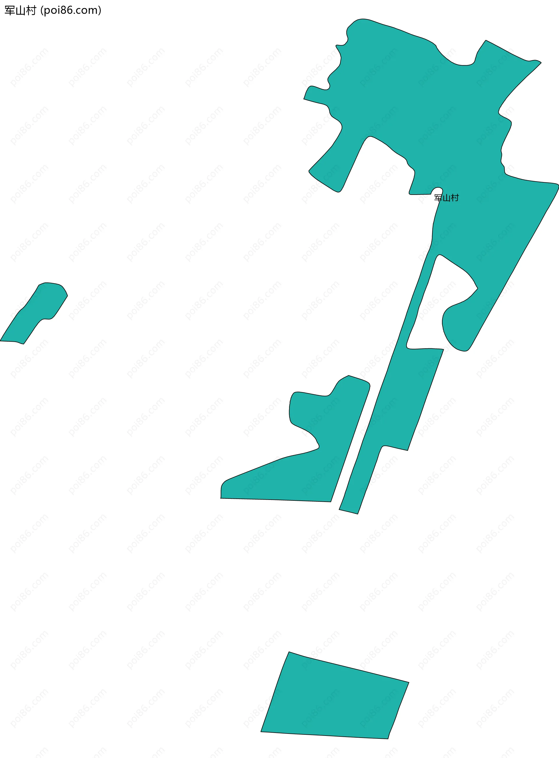 军山村边界地图