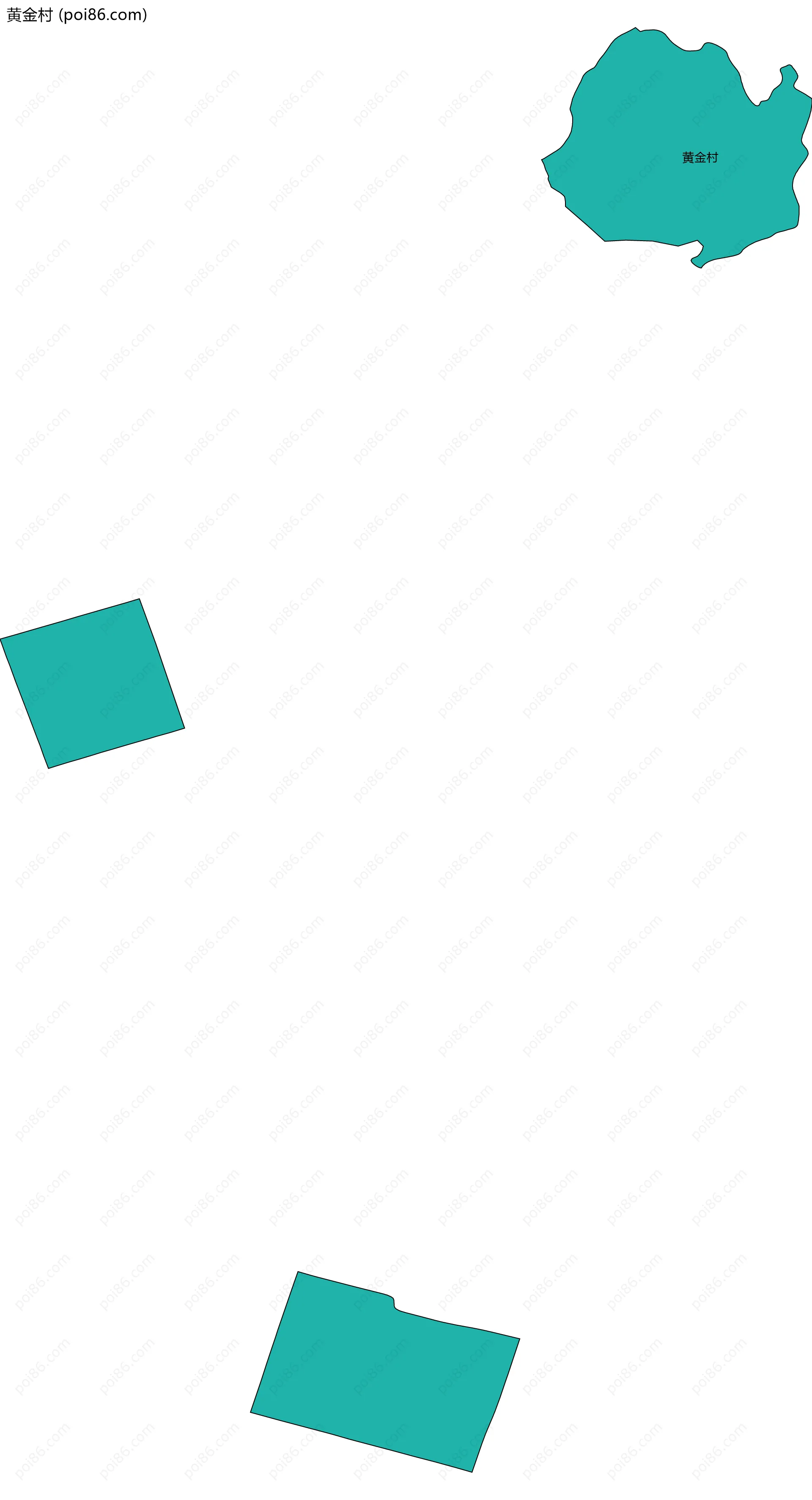 黄金村边界地图