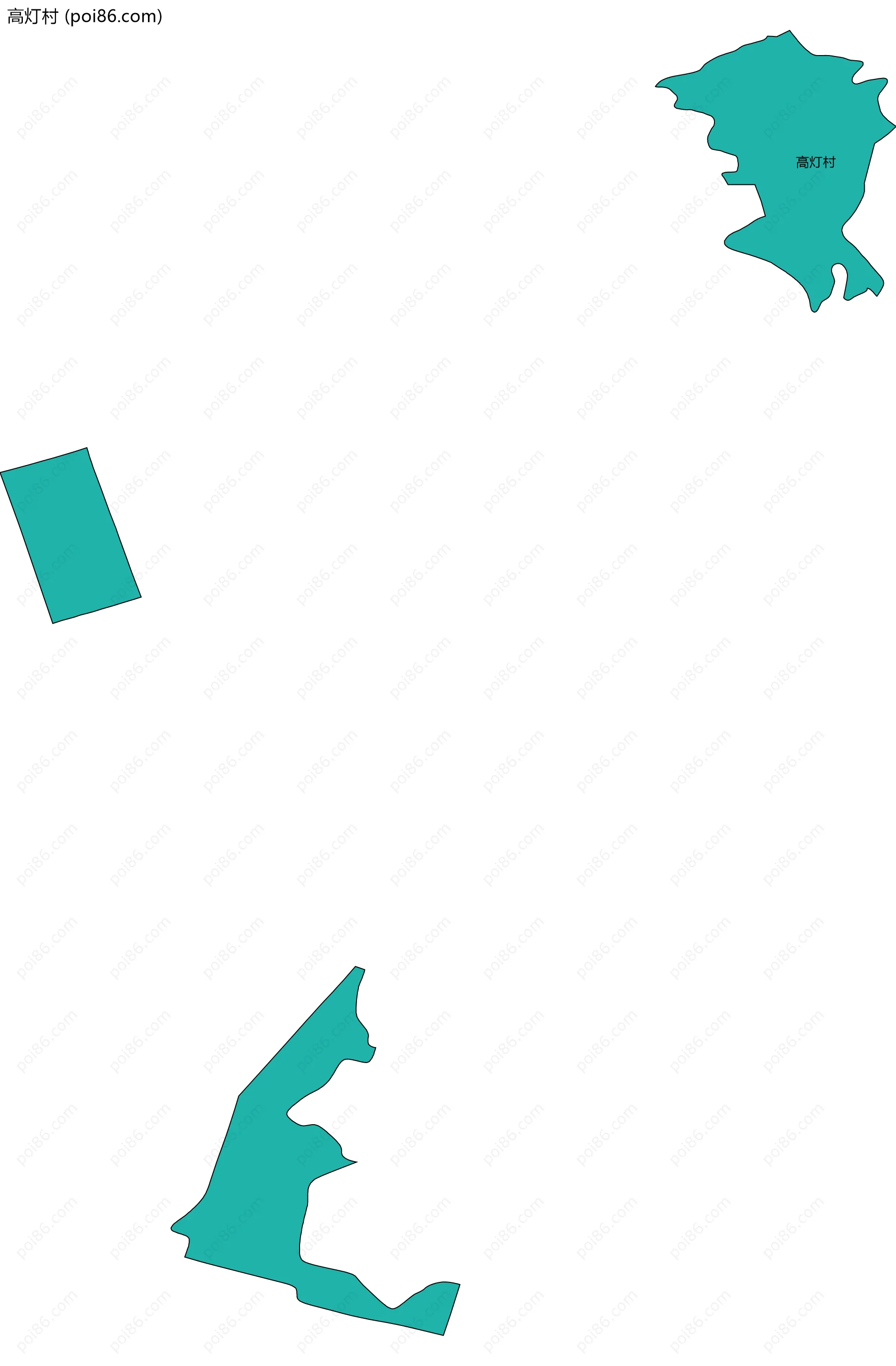 高灯村边界地图