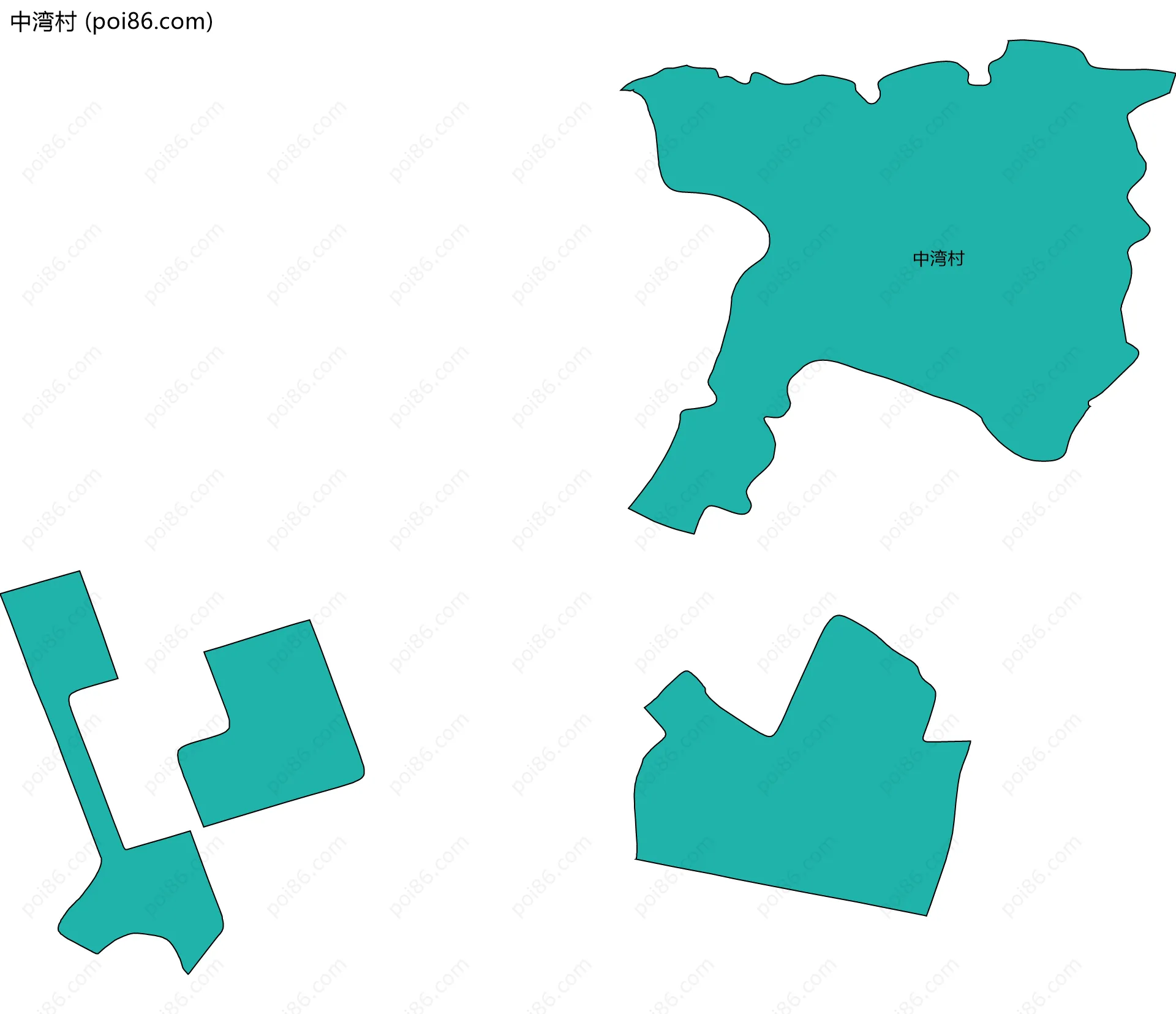 中湾村边界地图