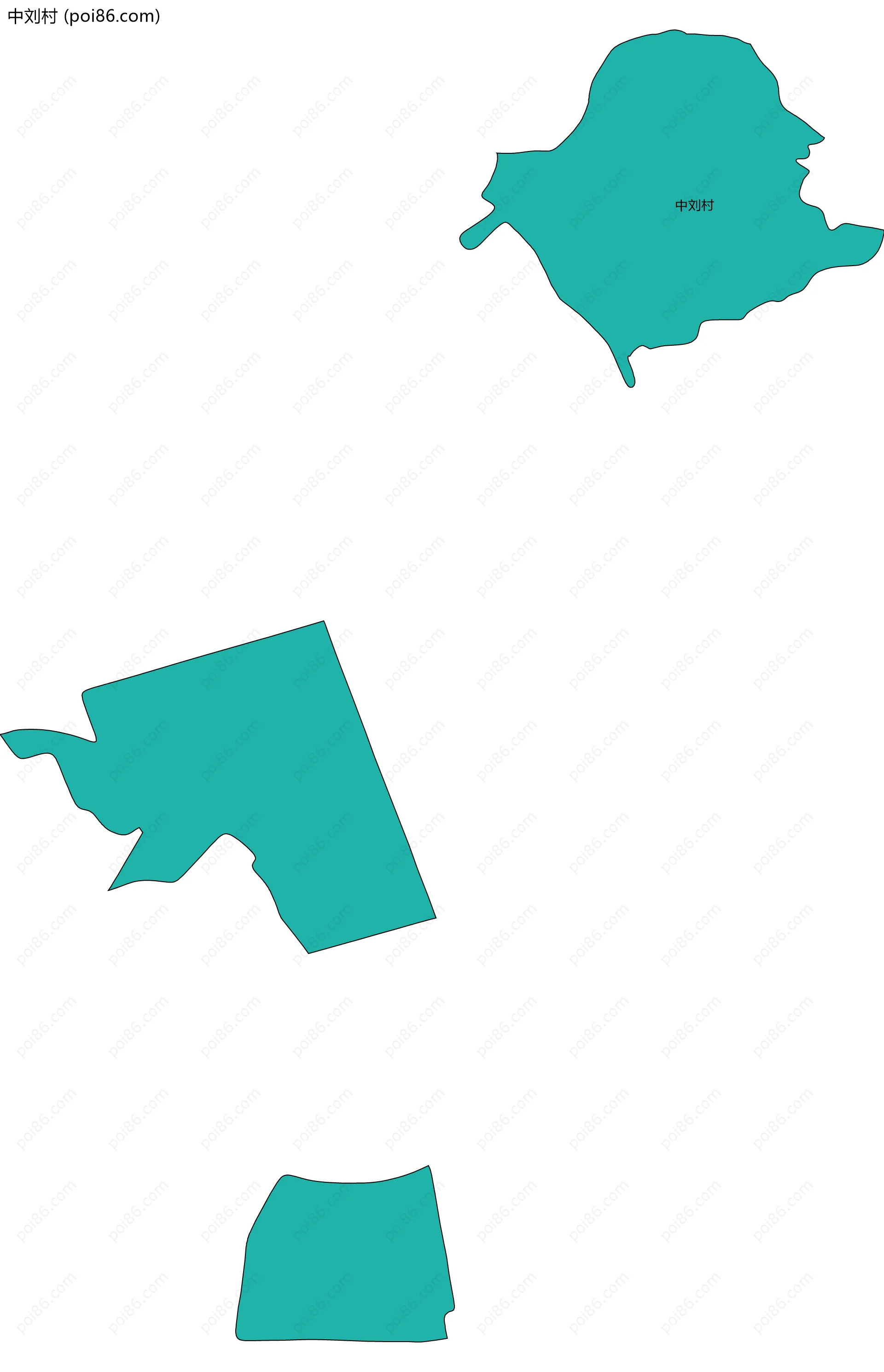 中刘村边界地图