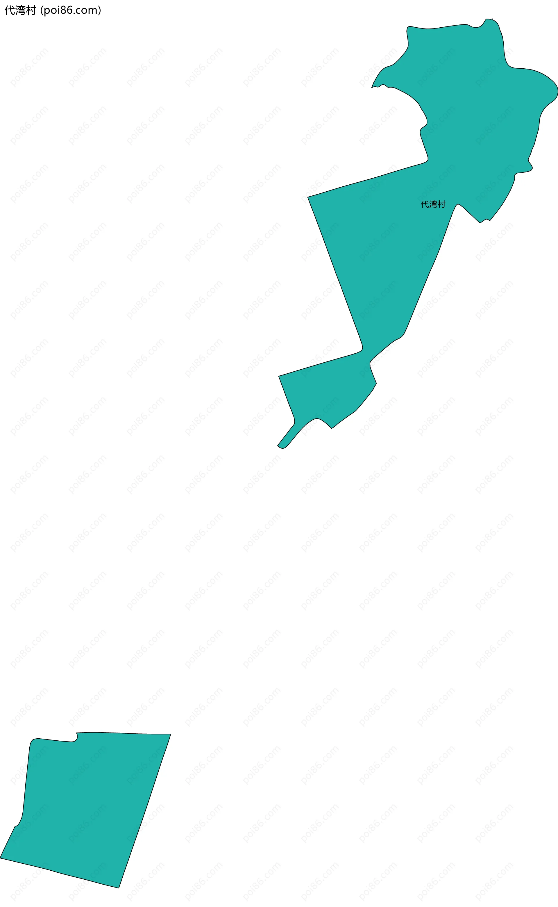 代湾村边界地图