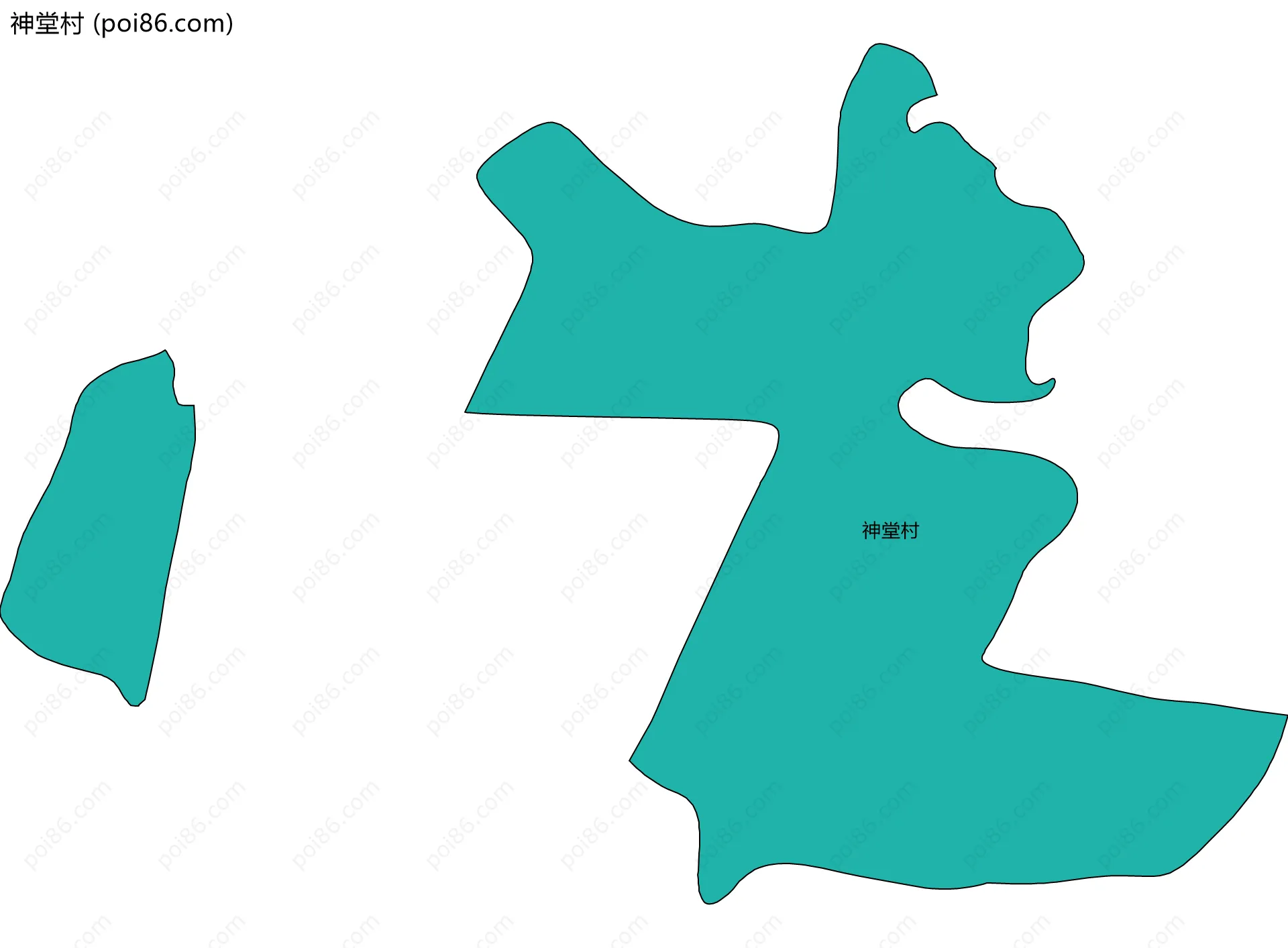 神堂村边界地图