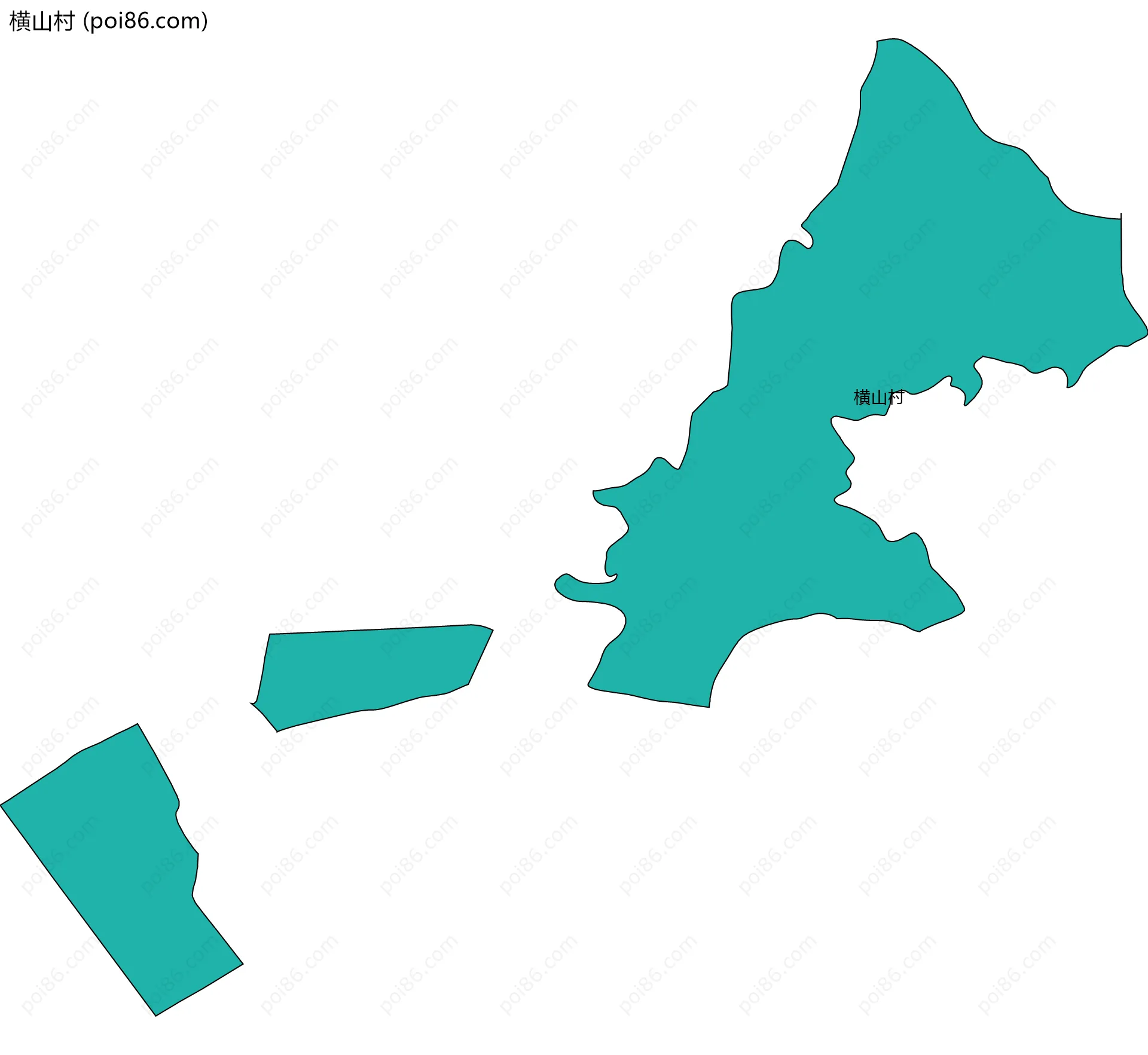 横山村边界地图