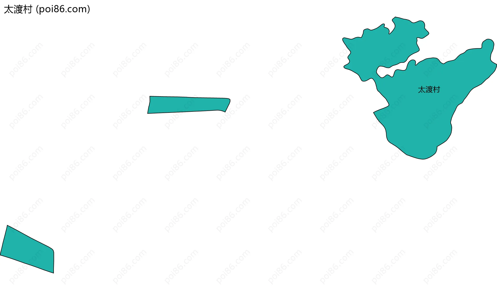 太渡村边界地图