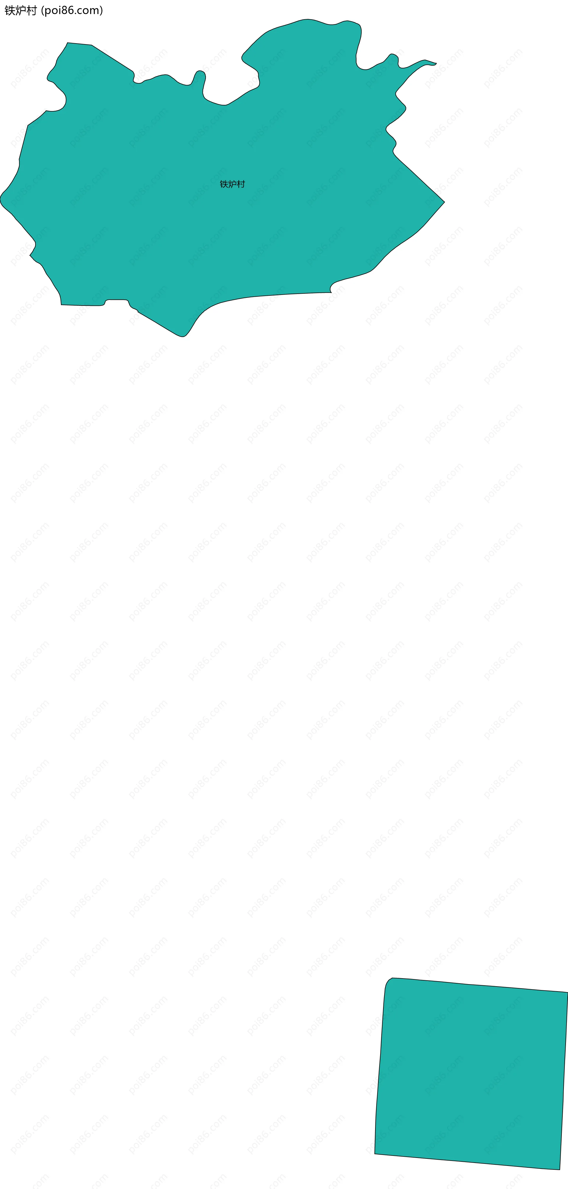 铁炉村边界地图