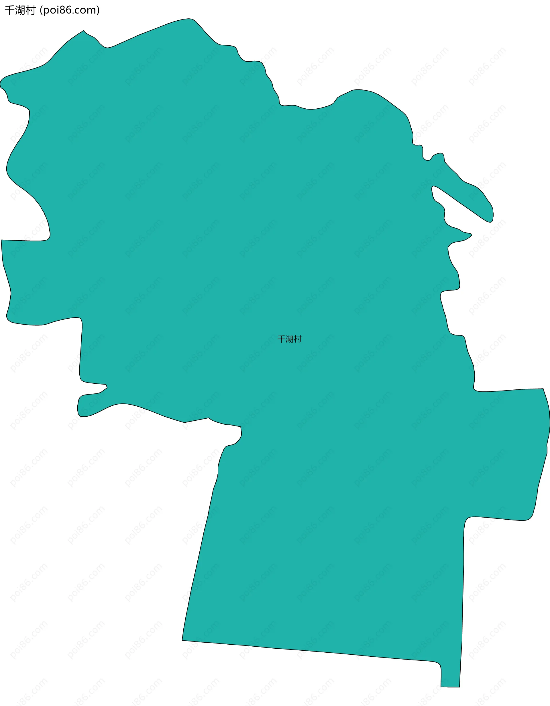 千湖村边界地图