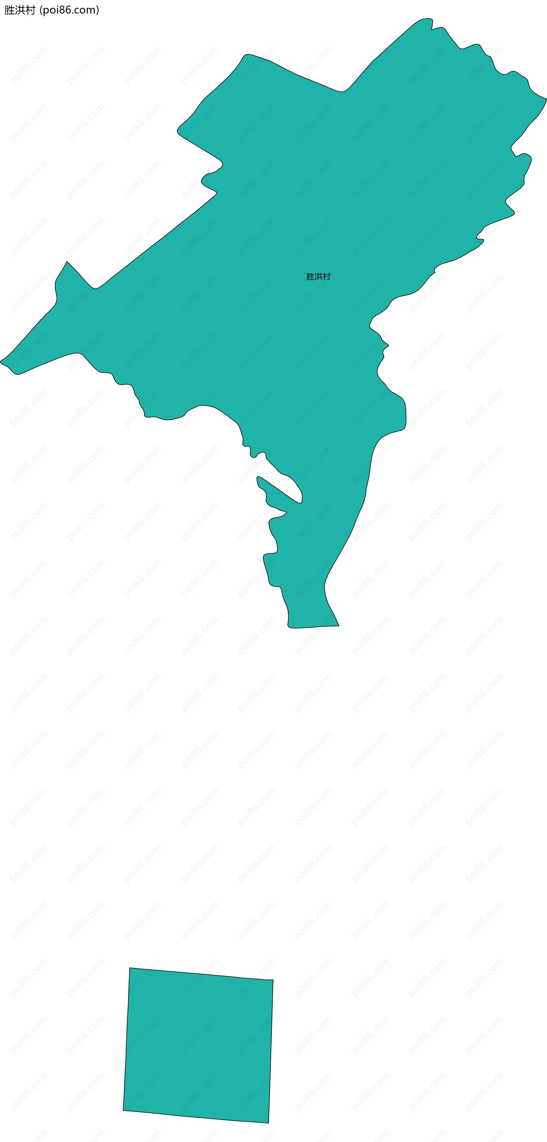 胜洪村边界地图