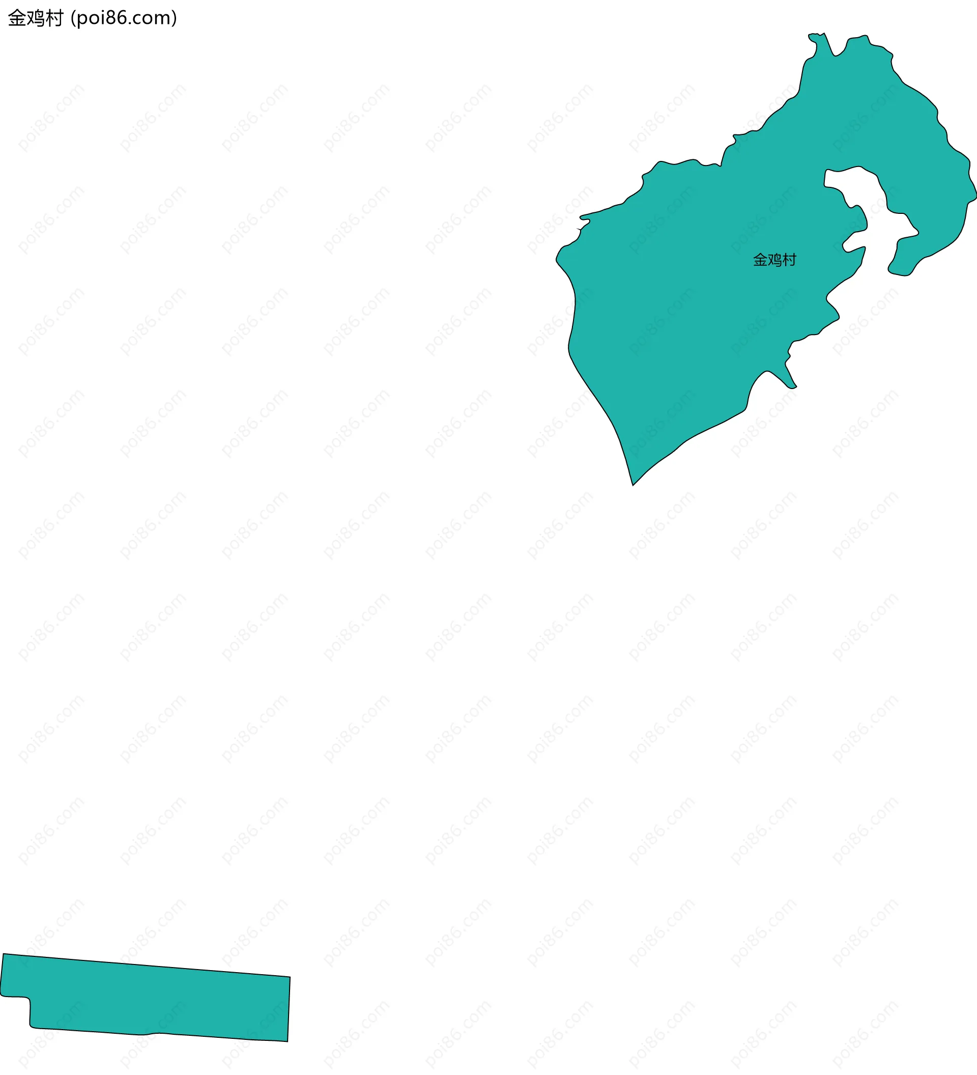 金鸡村边界地图