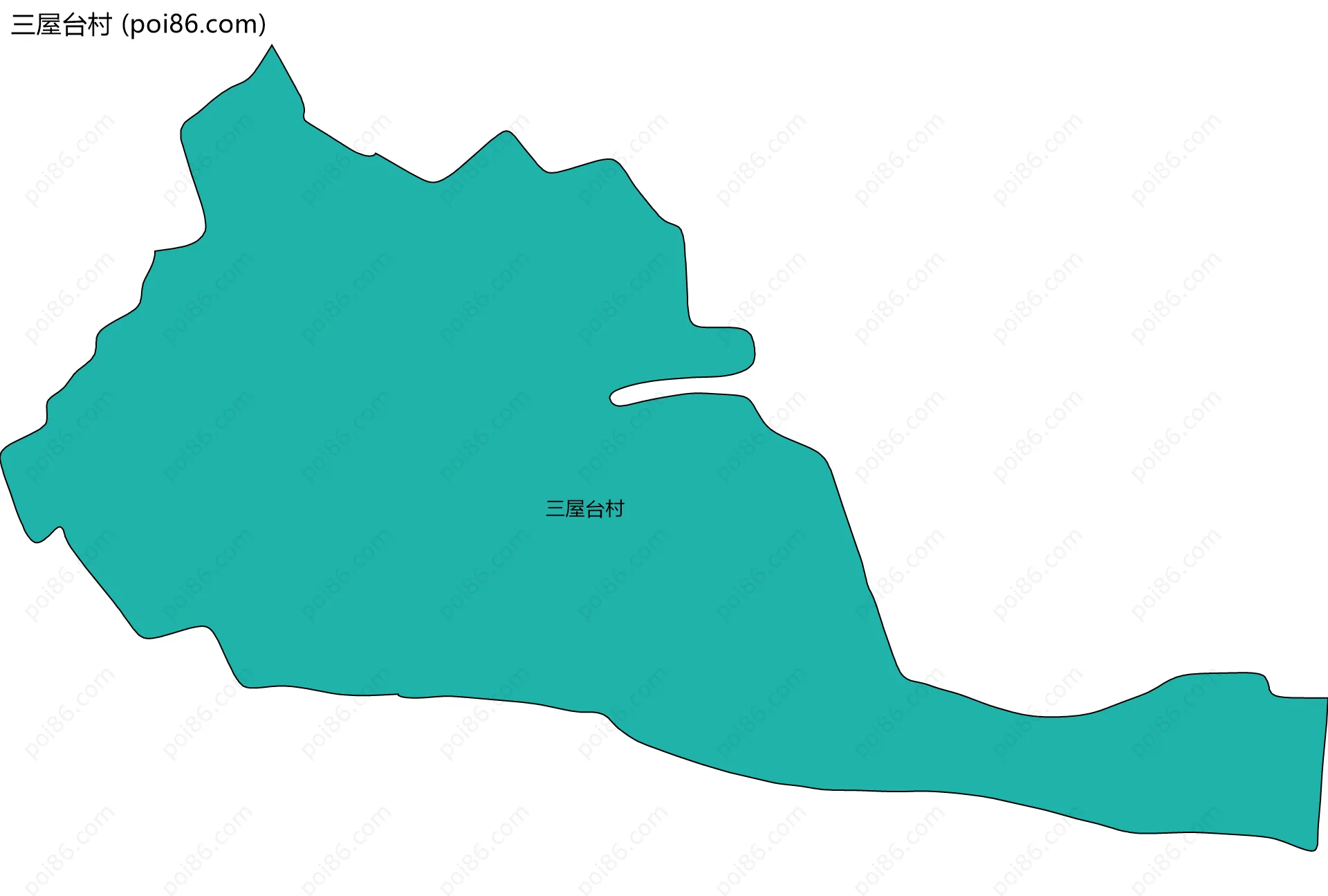 三屋台村边界地图