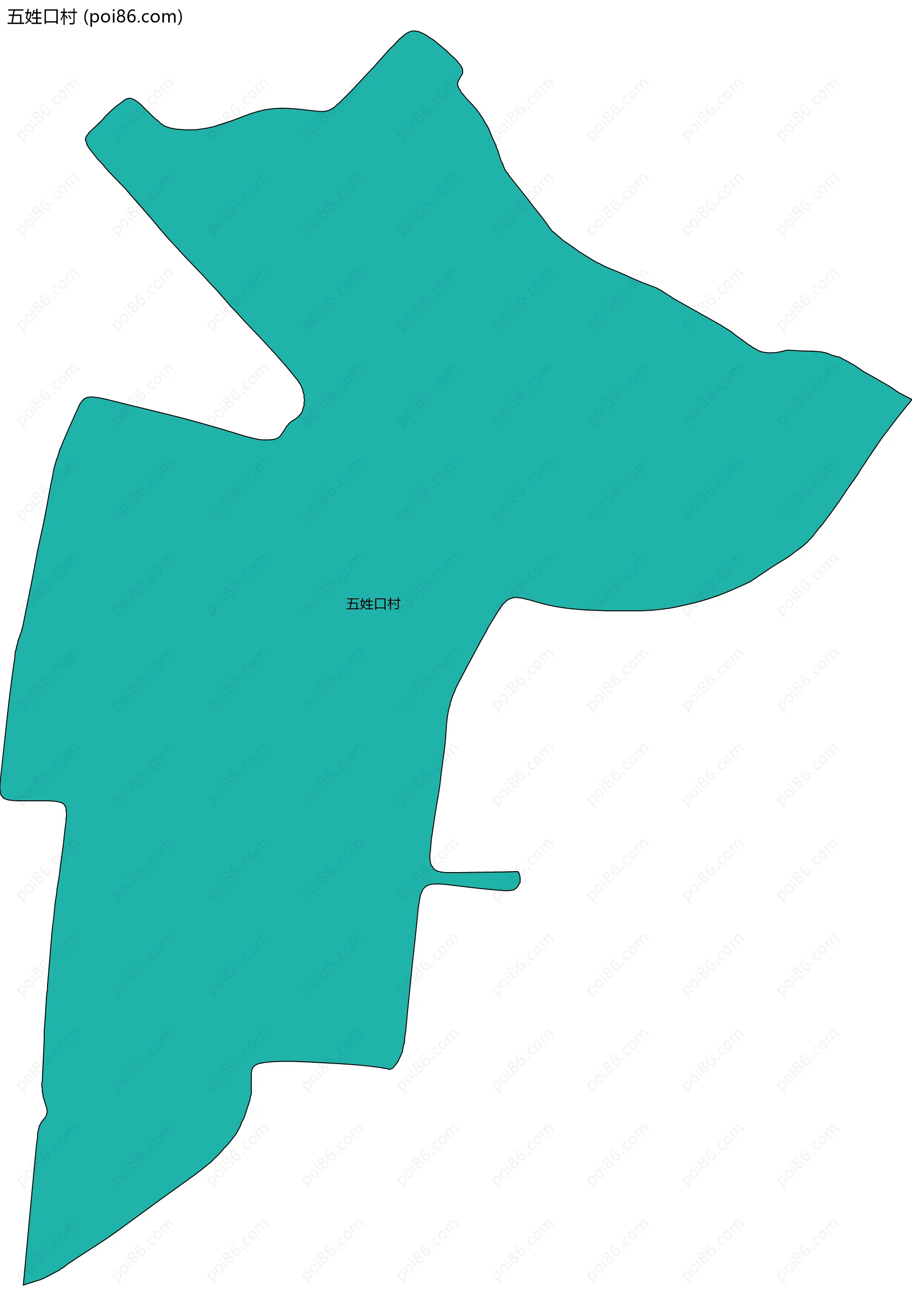 五姓口村边界地图