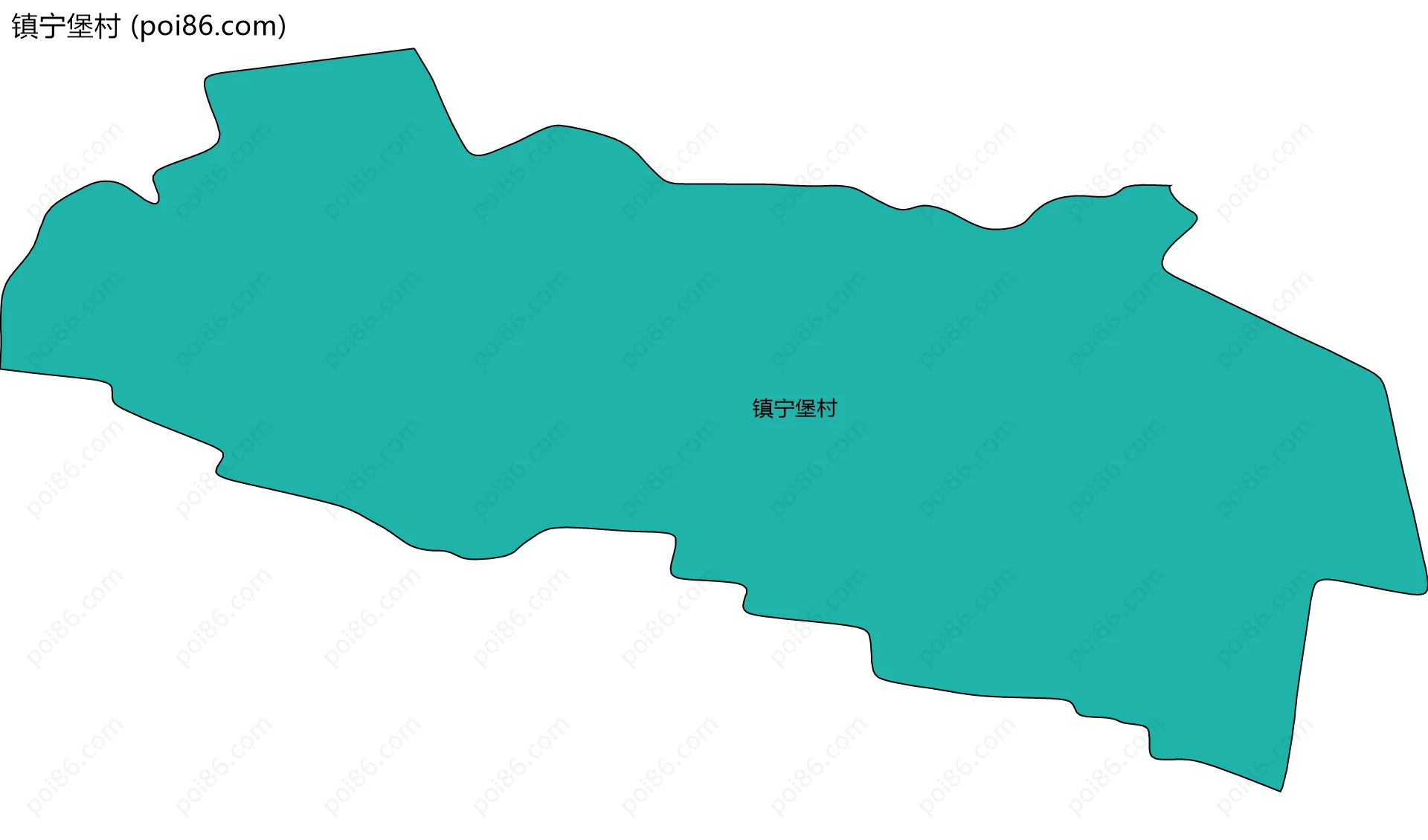 镇宁堡村边界地图