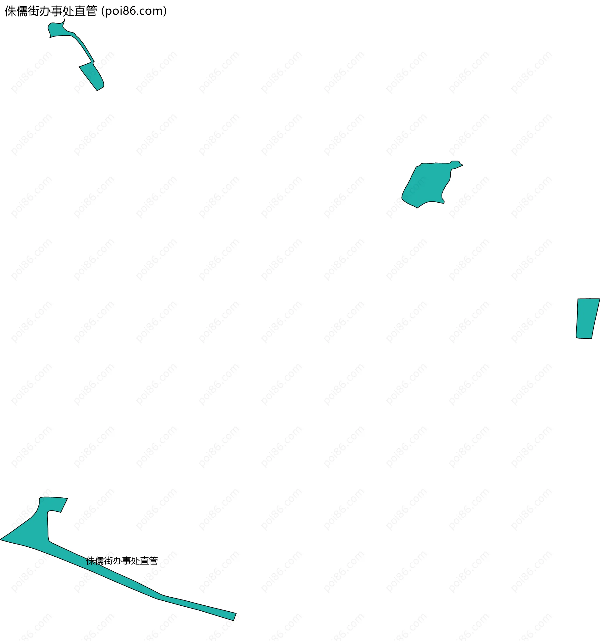 侏儒街办事处直管边界地图