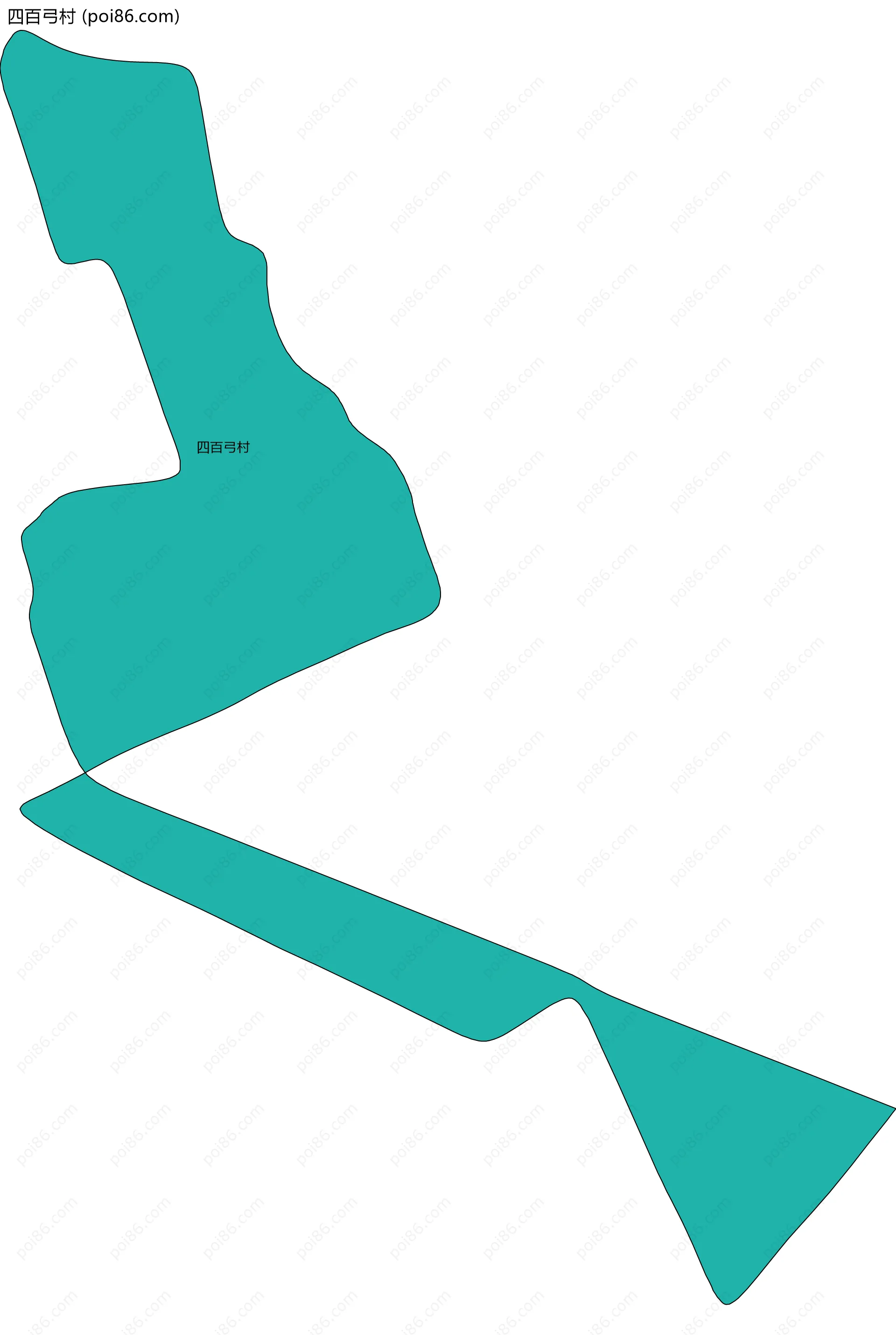 四百弓村边界地图