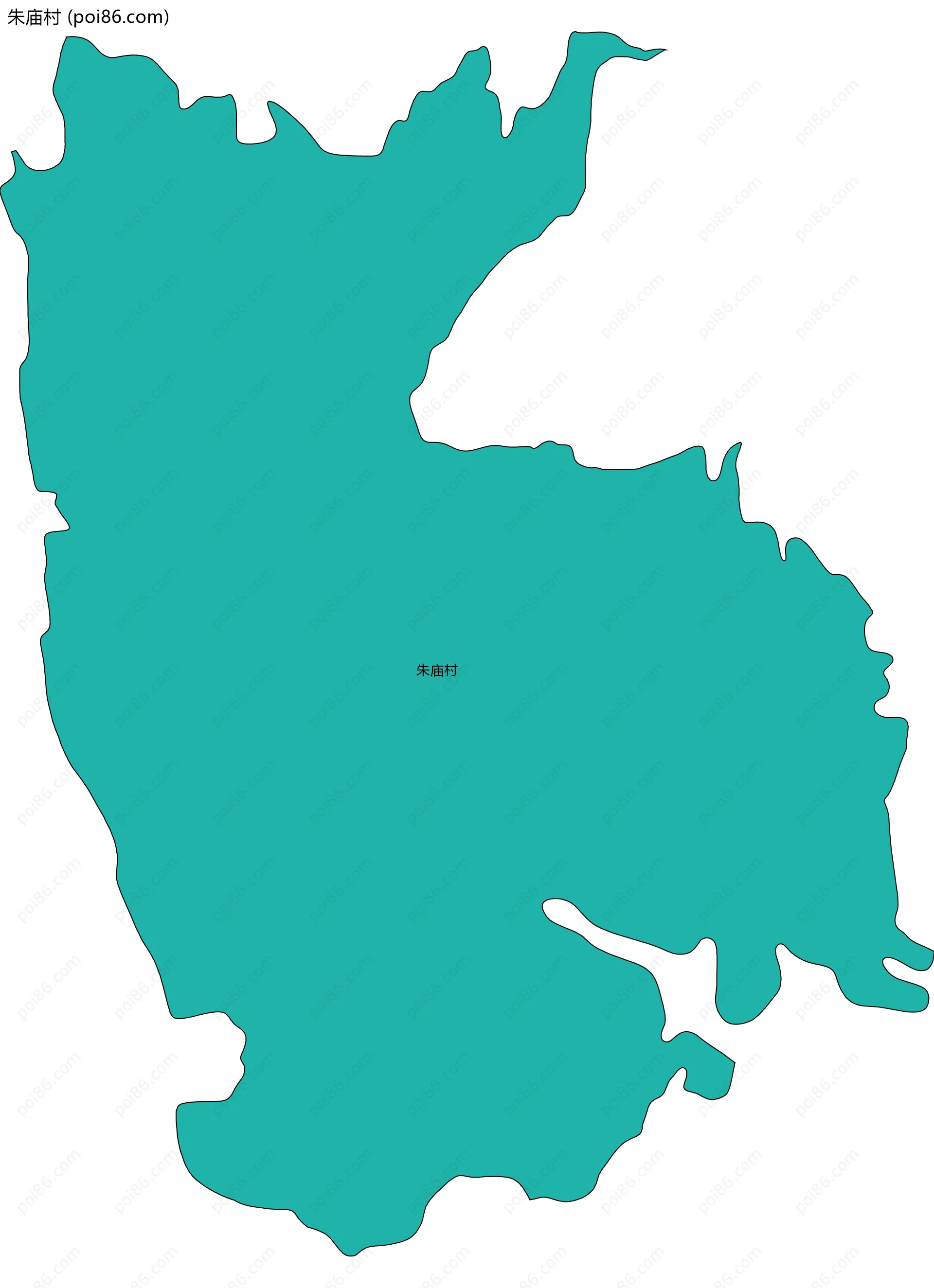 朱庙村边界地图