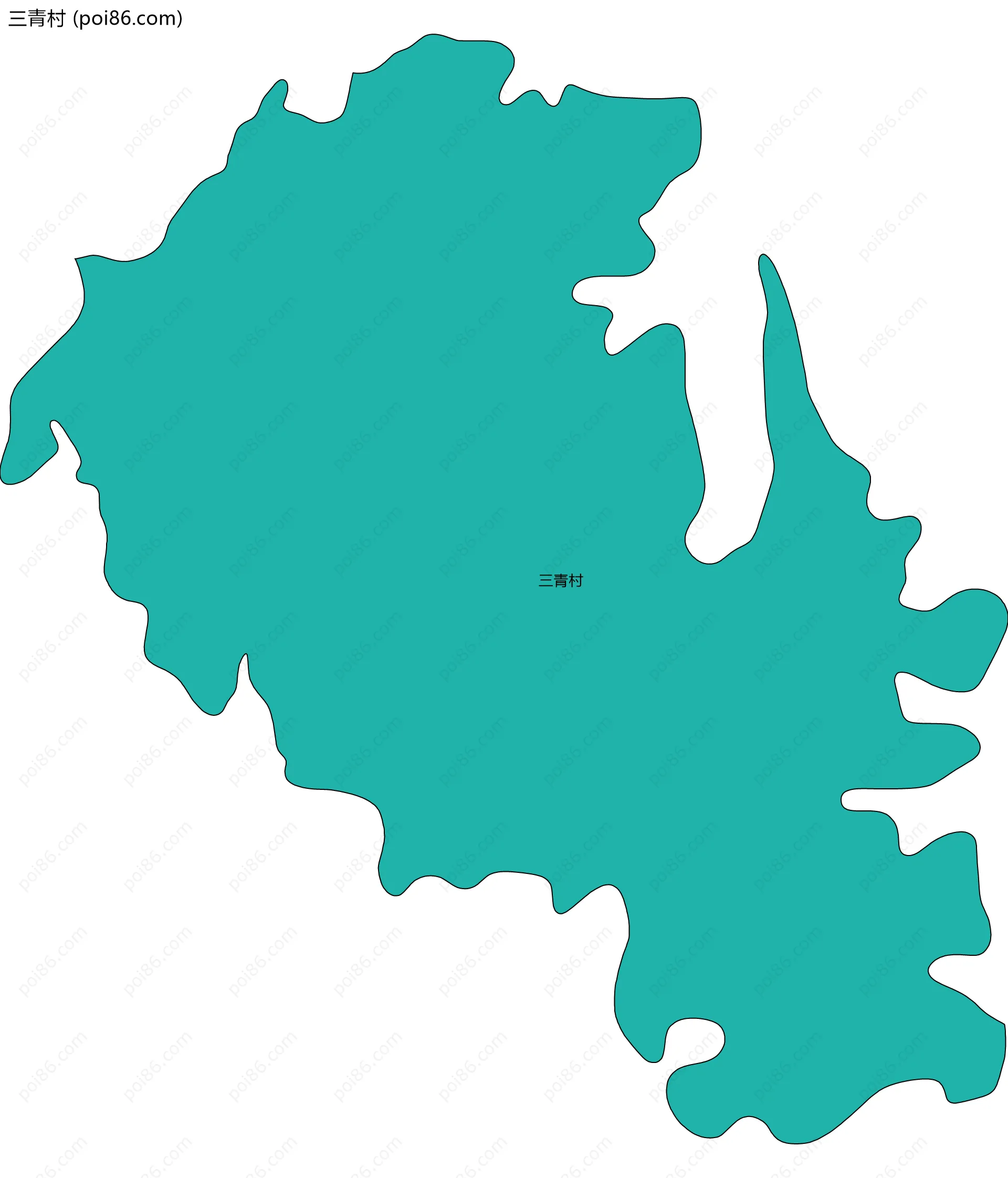 三青村边界地图
