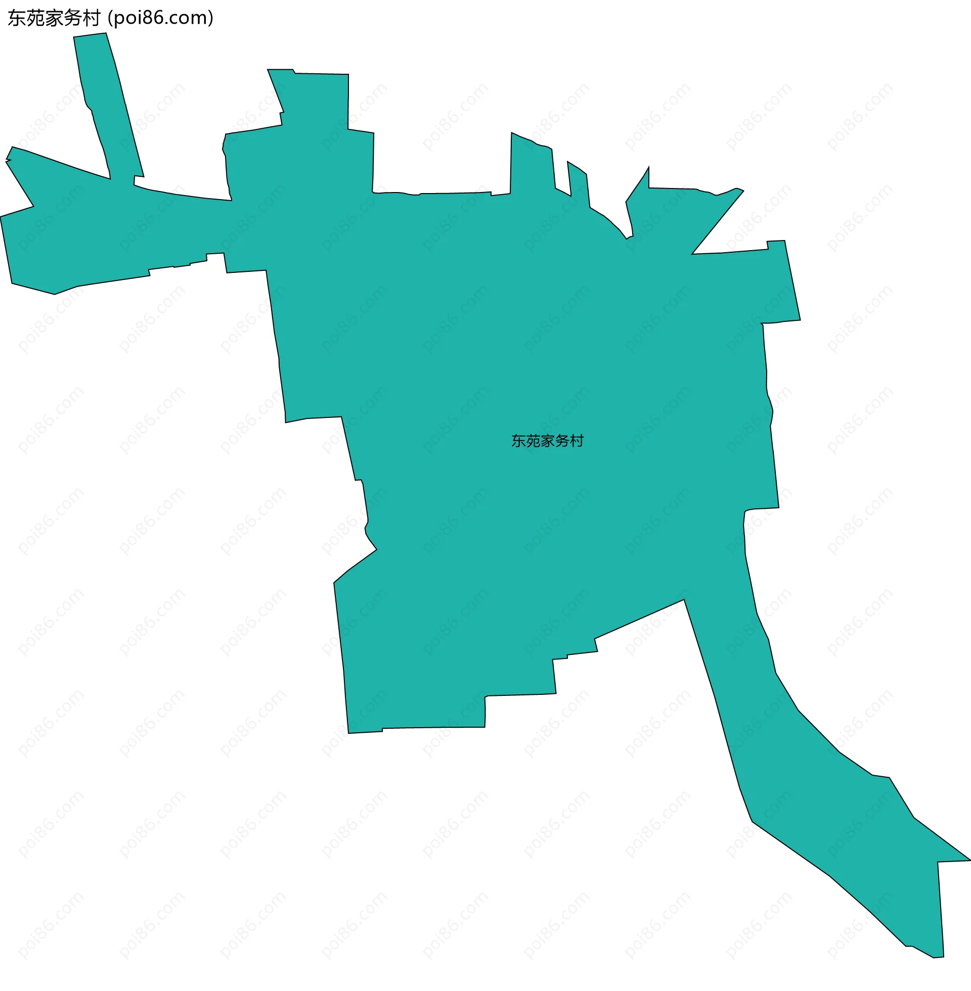 东苑家务村边界地图