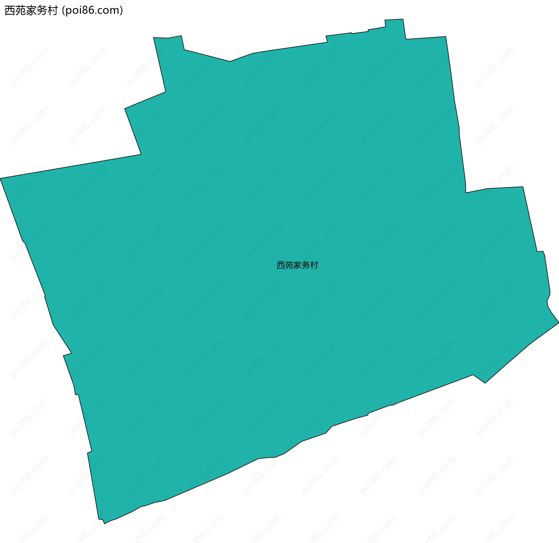 西苑家务村边界地图