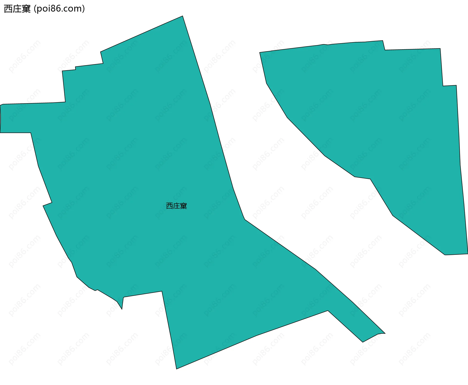西庄窠边界地图