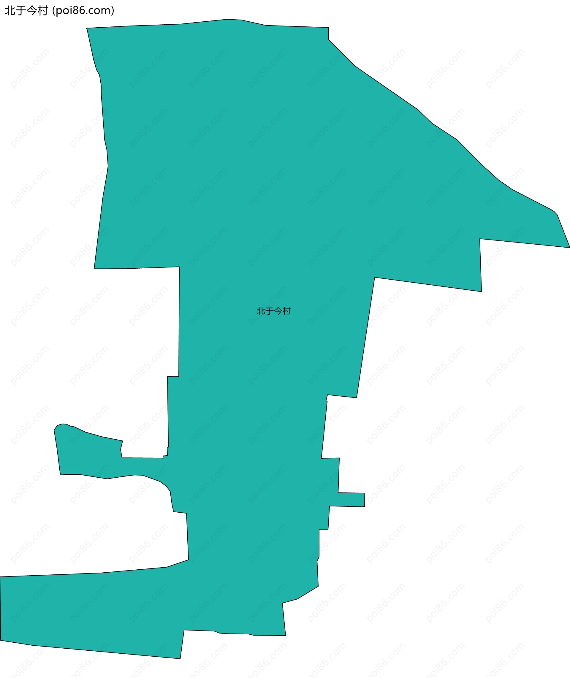 北于今村边界地图