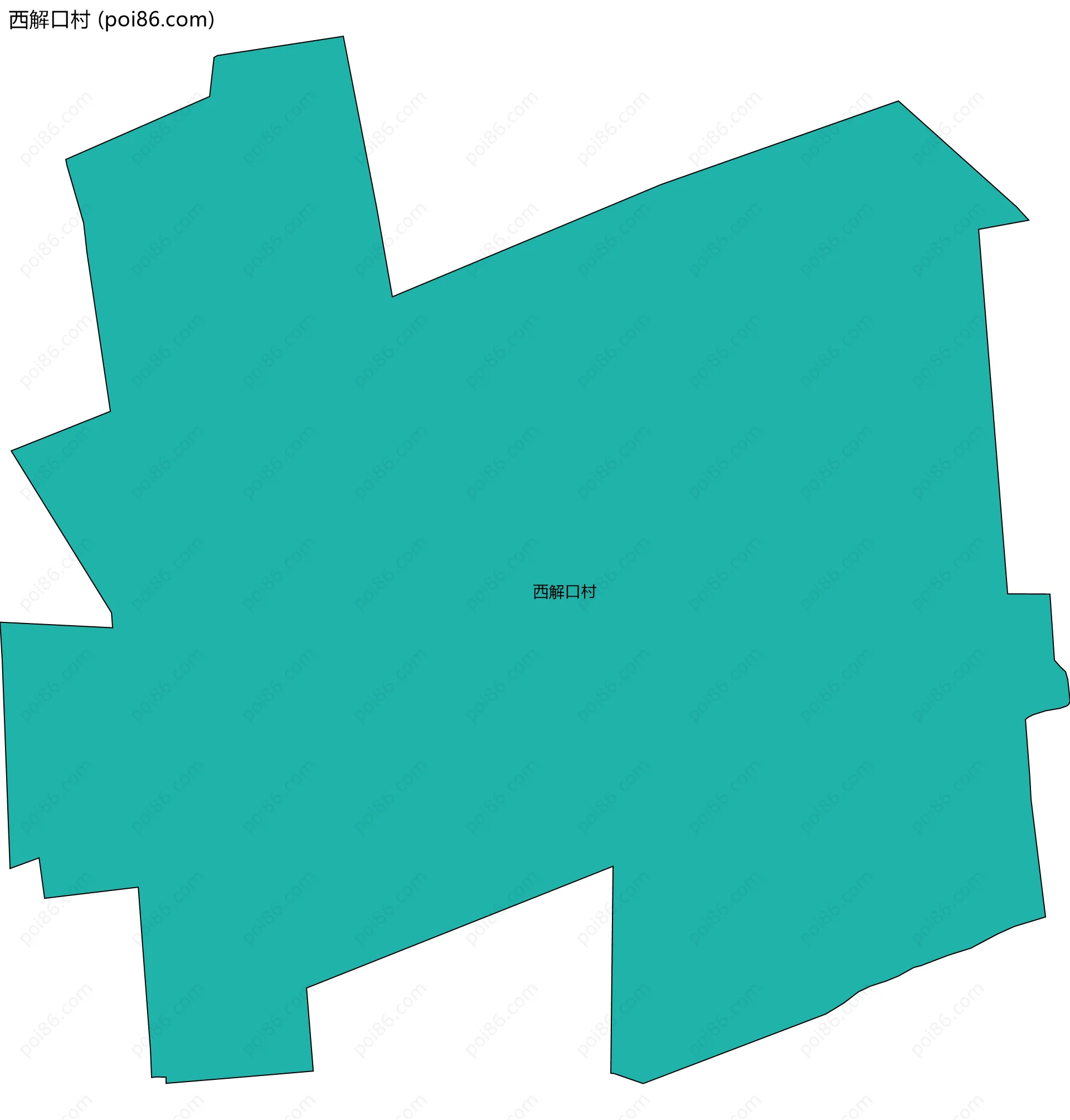 西解口村边界地图