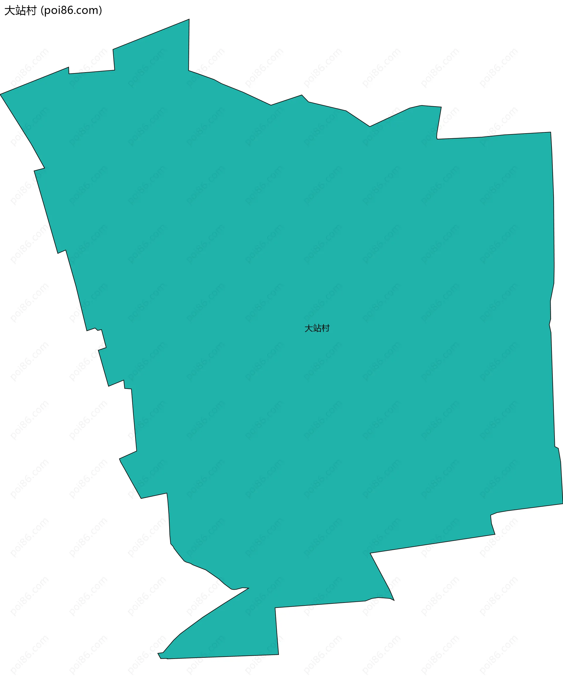 大站村边界地图