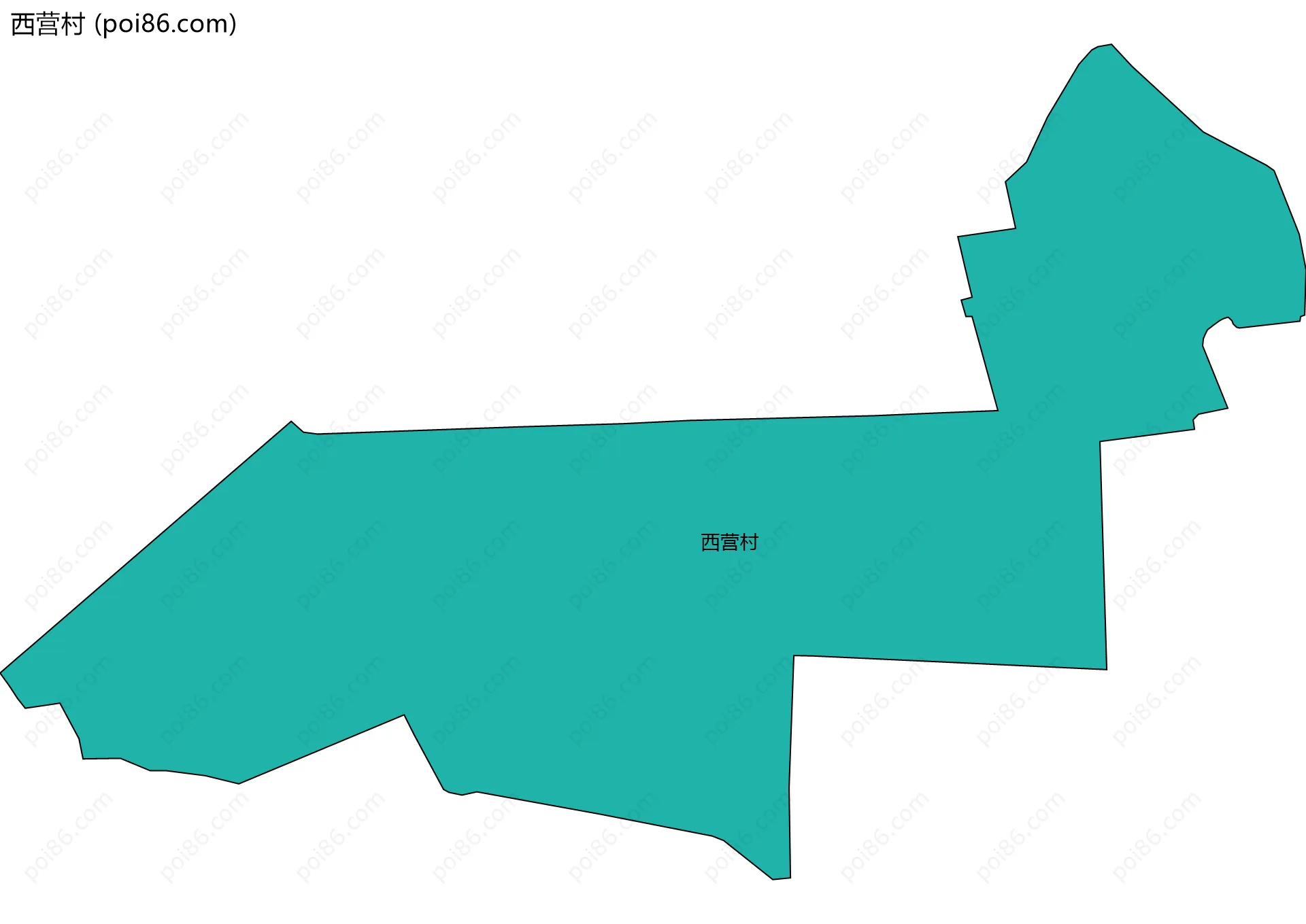 西营村边界地图