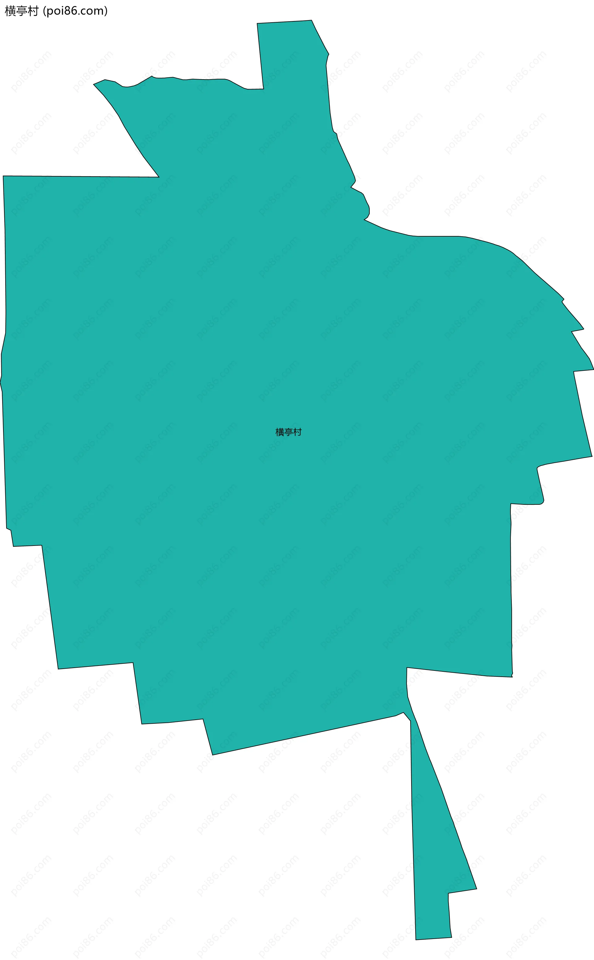 横亭村边界地图