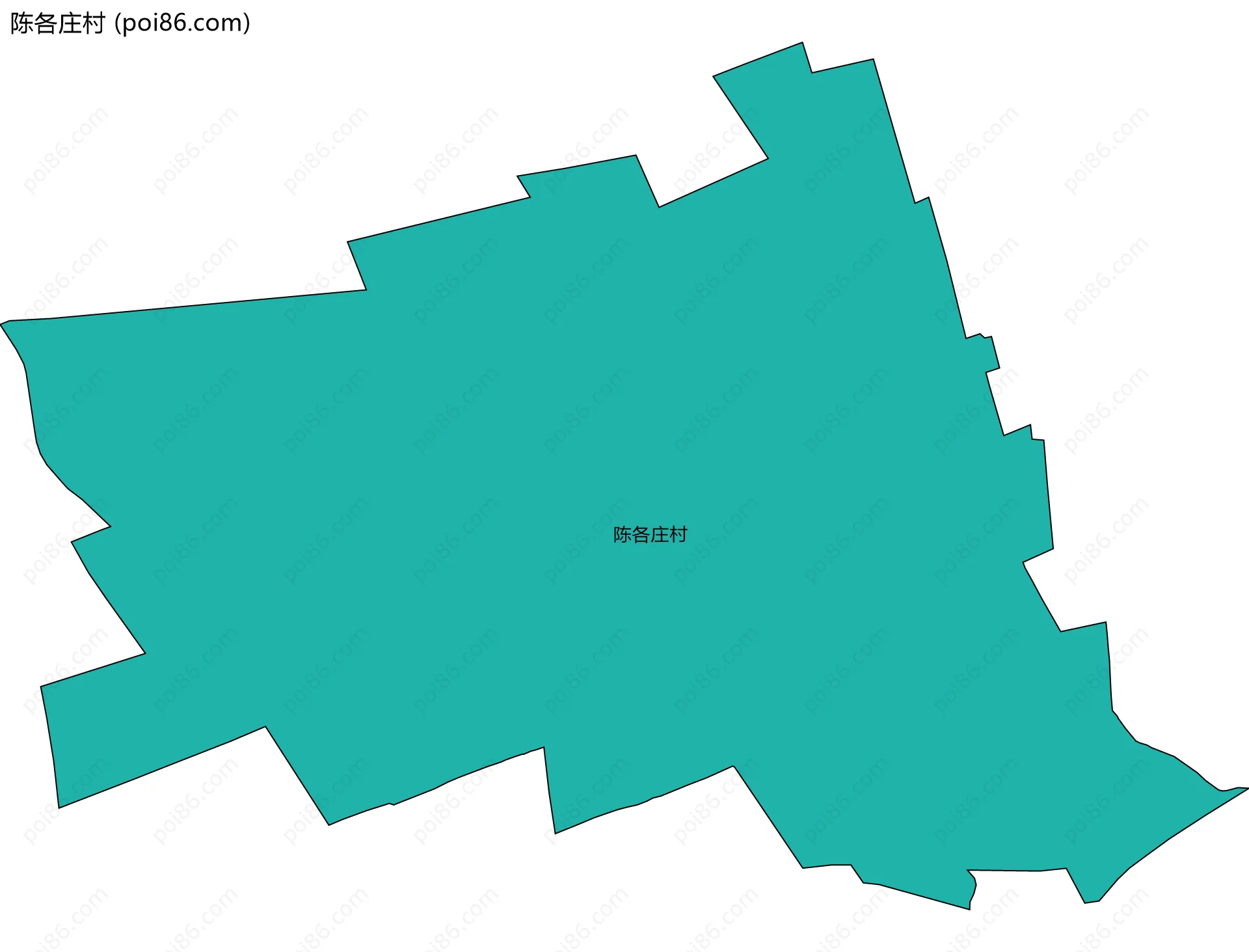 陈各庄村边界地图
