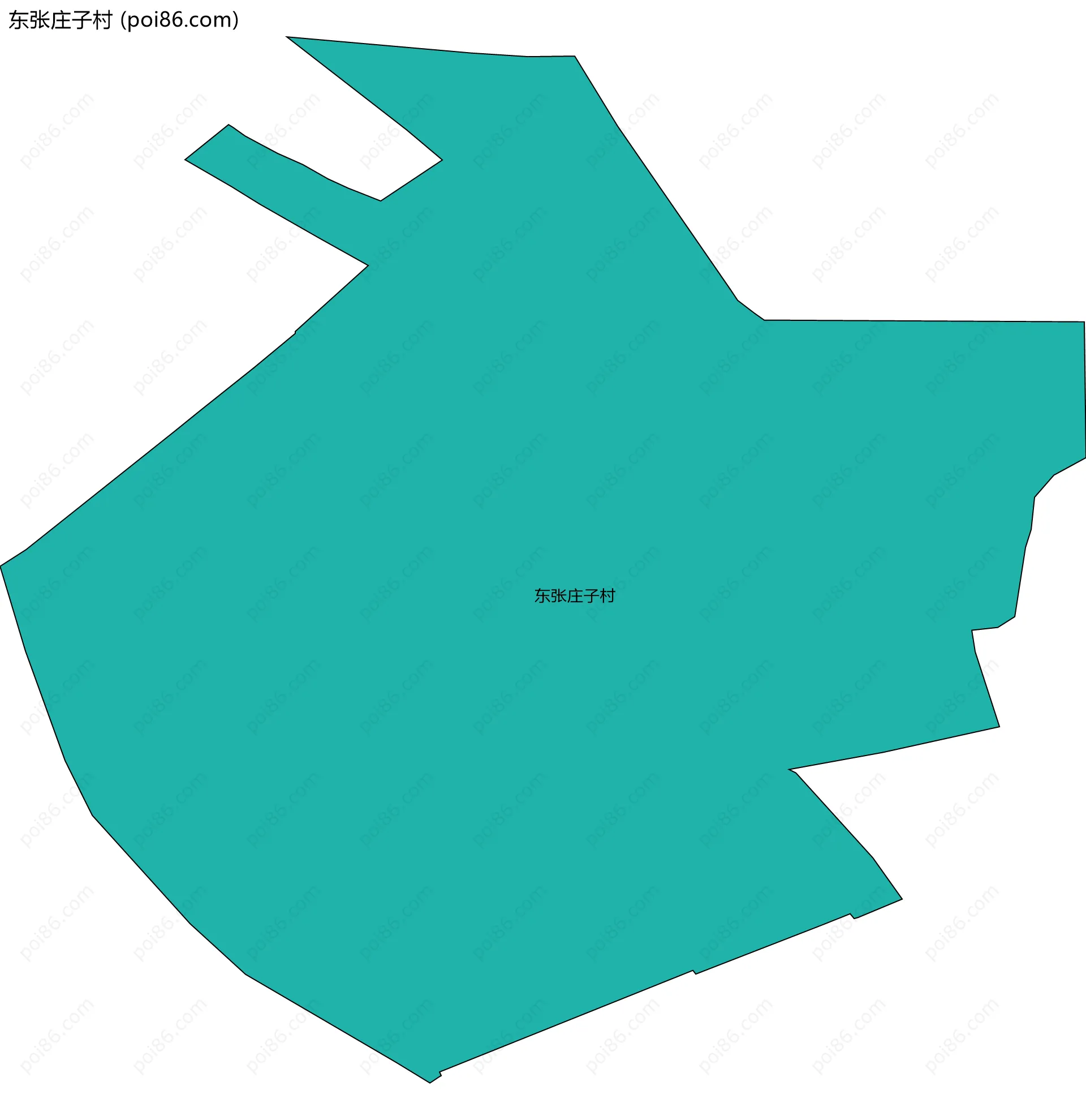 东张庄子村边界地图