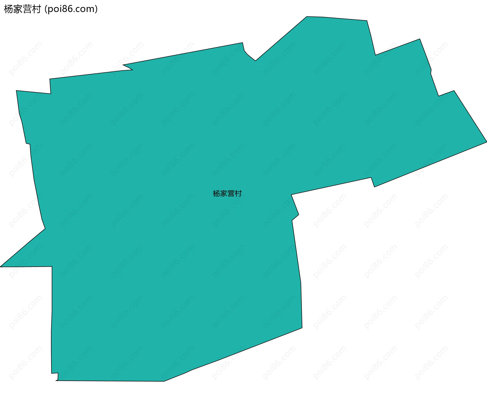杨家营村边界地图