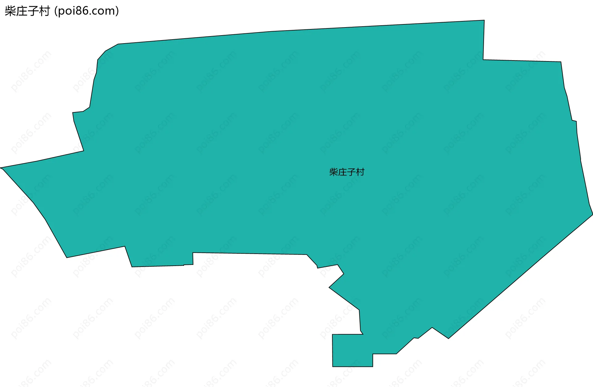 柴庄子村边界地图