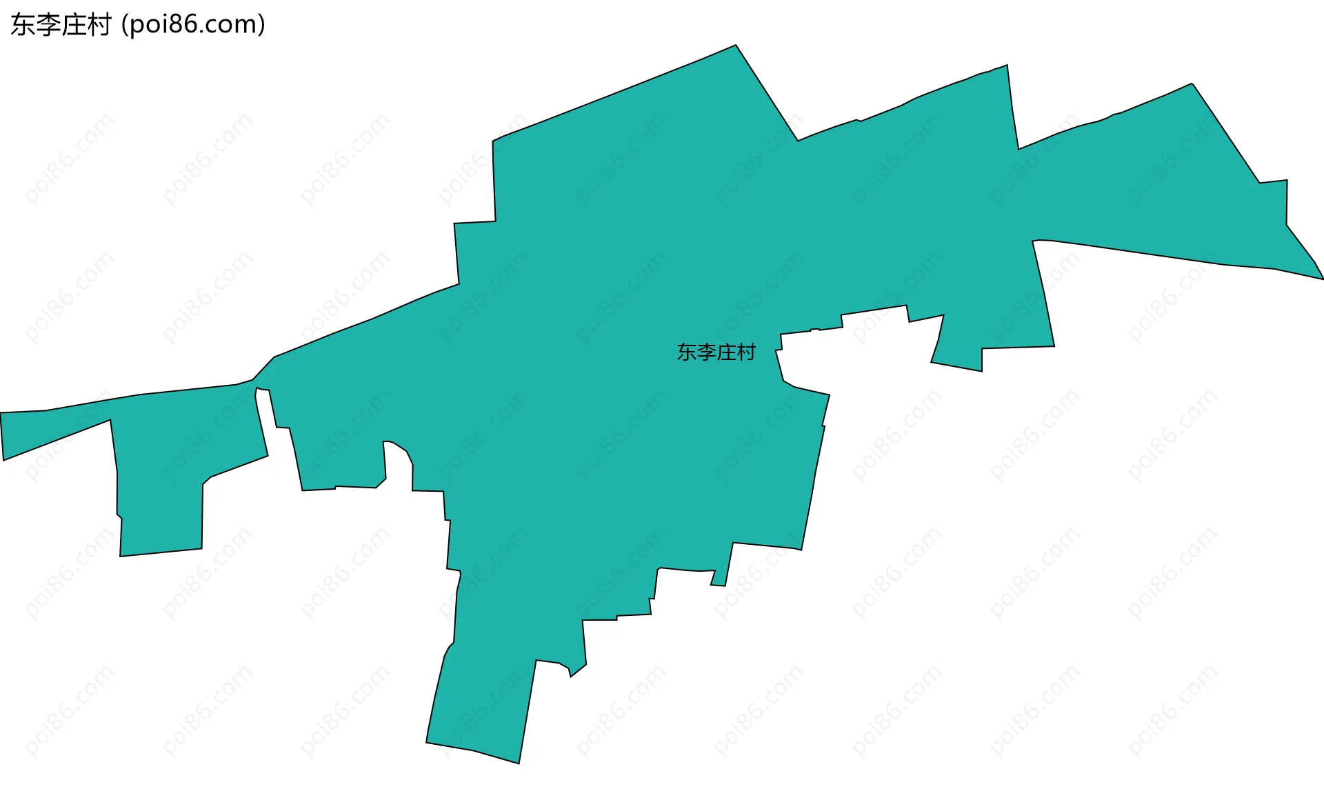 东李庄村边界地图