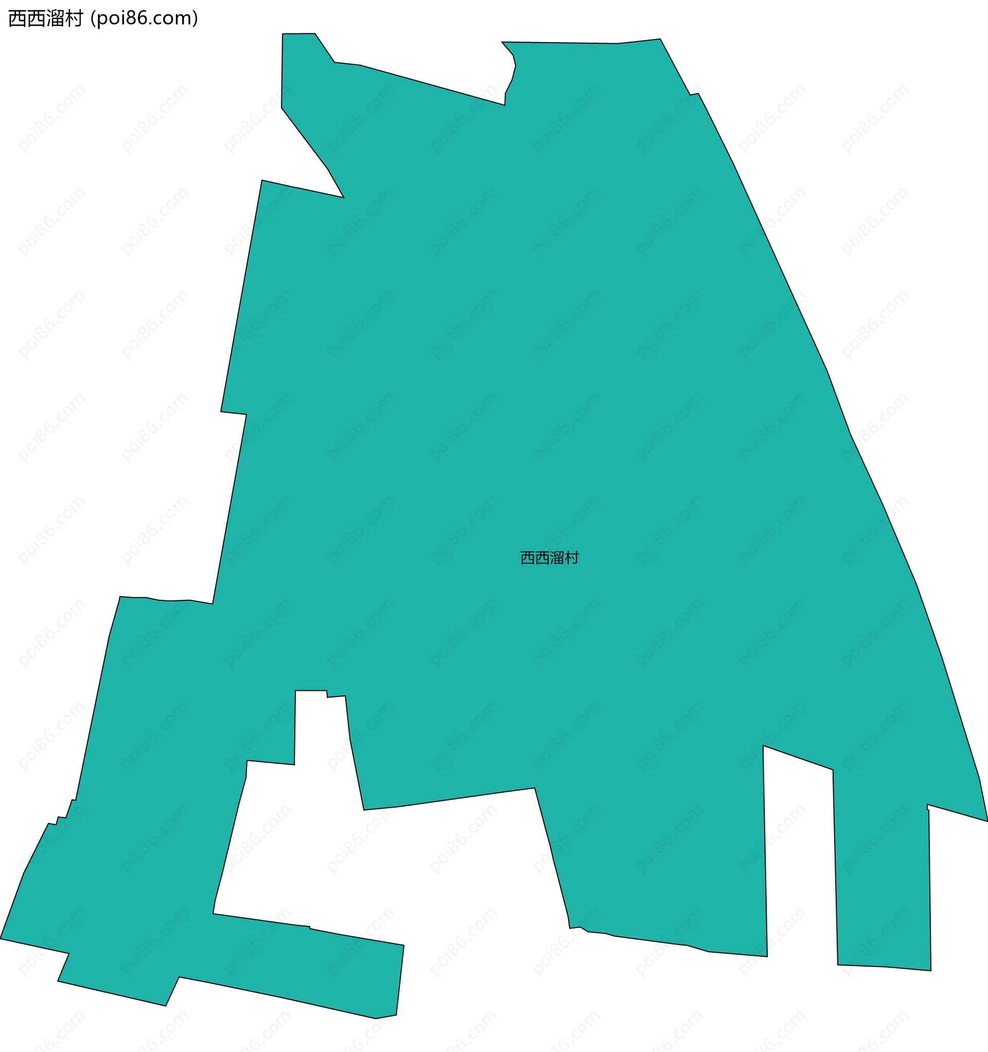 西西溜村边界地图