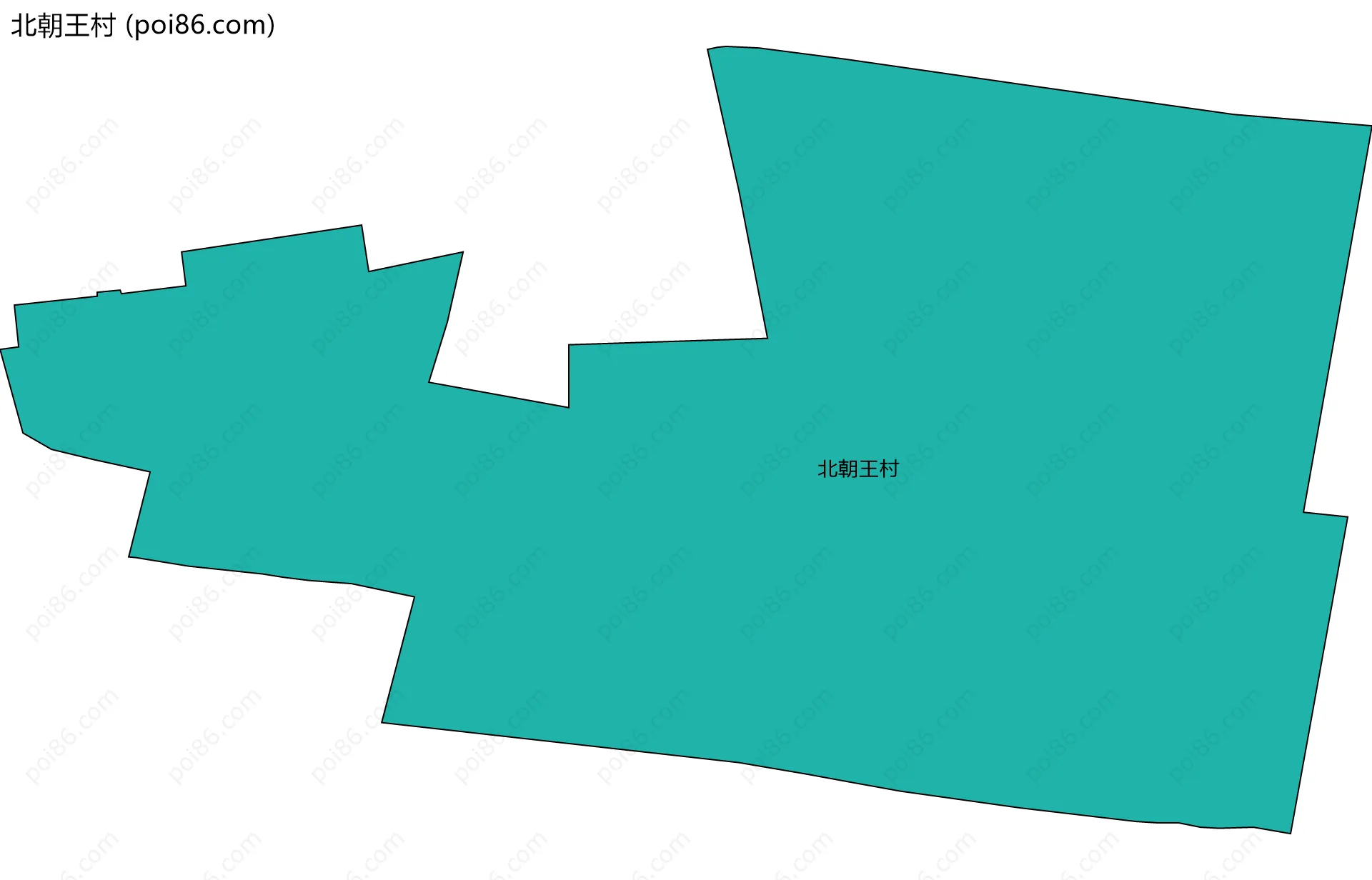 北朝王村边界地图